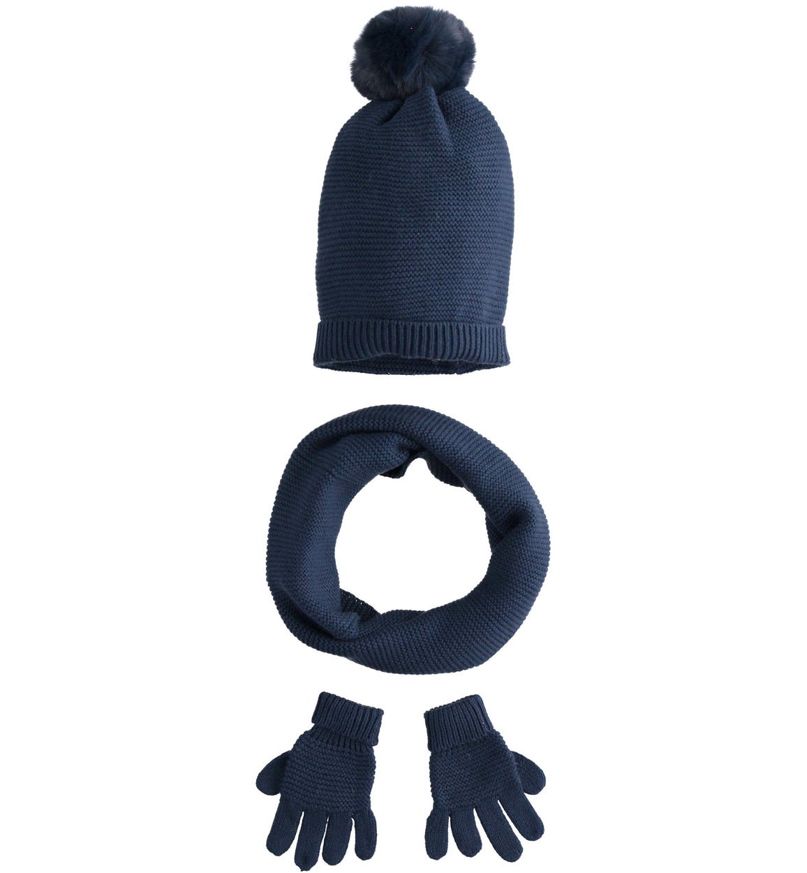 Kit cappello modello cuffia, scaldacollo e guanti per bambina da 6 mesi a 7  anni Sarabanda
