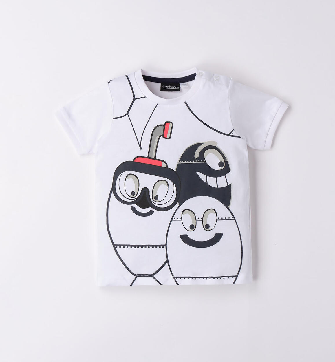 Simpatica t-shirt 100% cotone bambino BIANCO Sarabanda