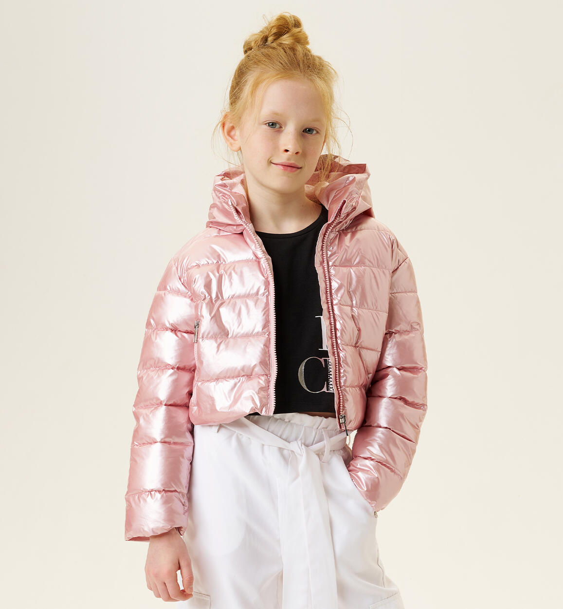 Girls' pink 100-gram padded jacket PINK Sarabanda