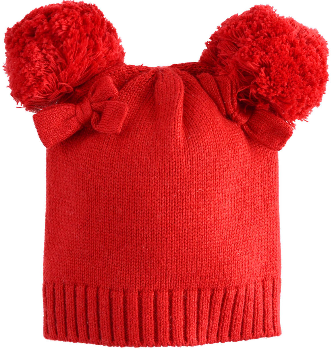 Cappello neonata in tricot con pompon per neonata da 0 a 24 mesi Minibanda  - Miniconf Shop