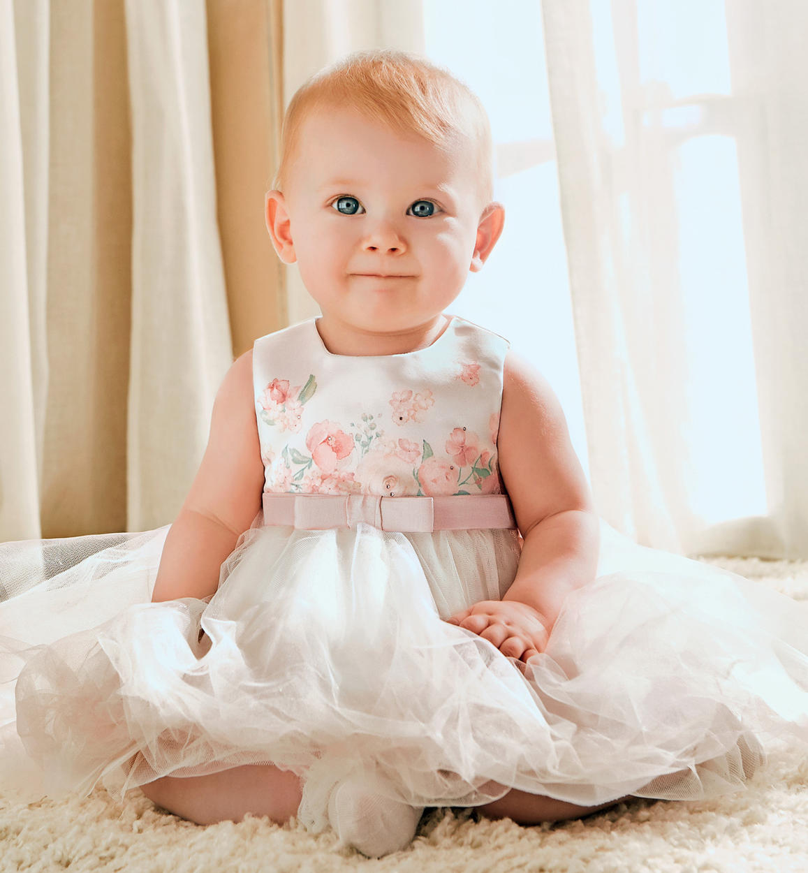 Elegante abito da cerimonia in organza per neonata da 1 a 24 mesi Minibanda  - Miniconf Shop