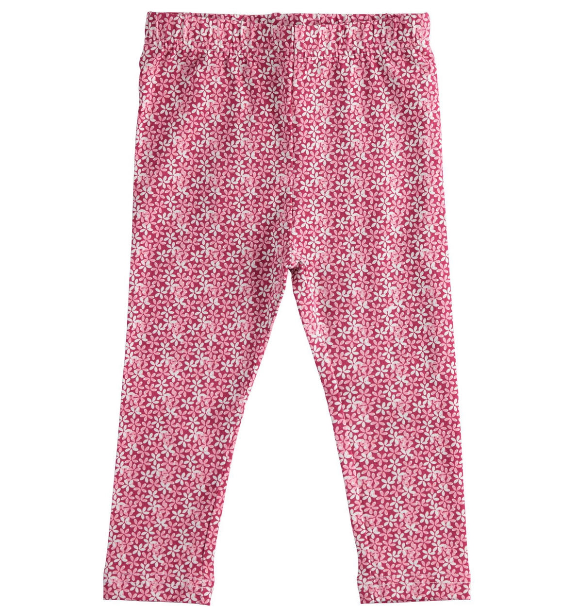 Leggings bambina in jersey stretch con stampa all over ROSA iDO