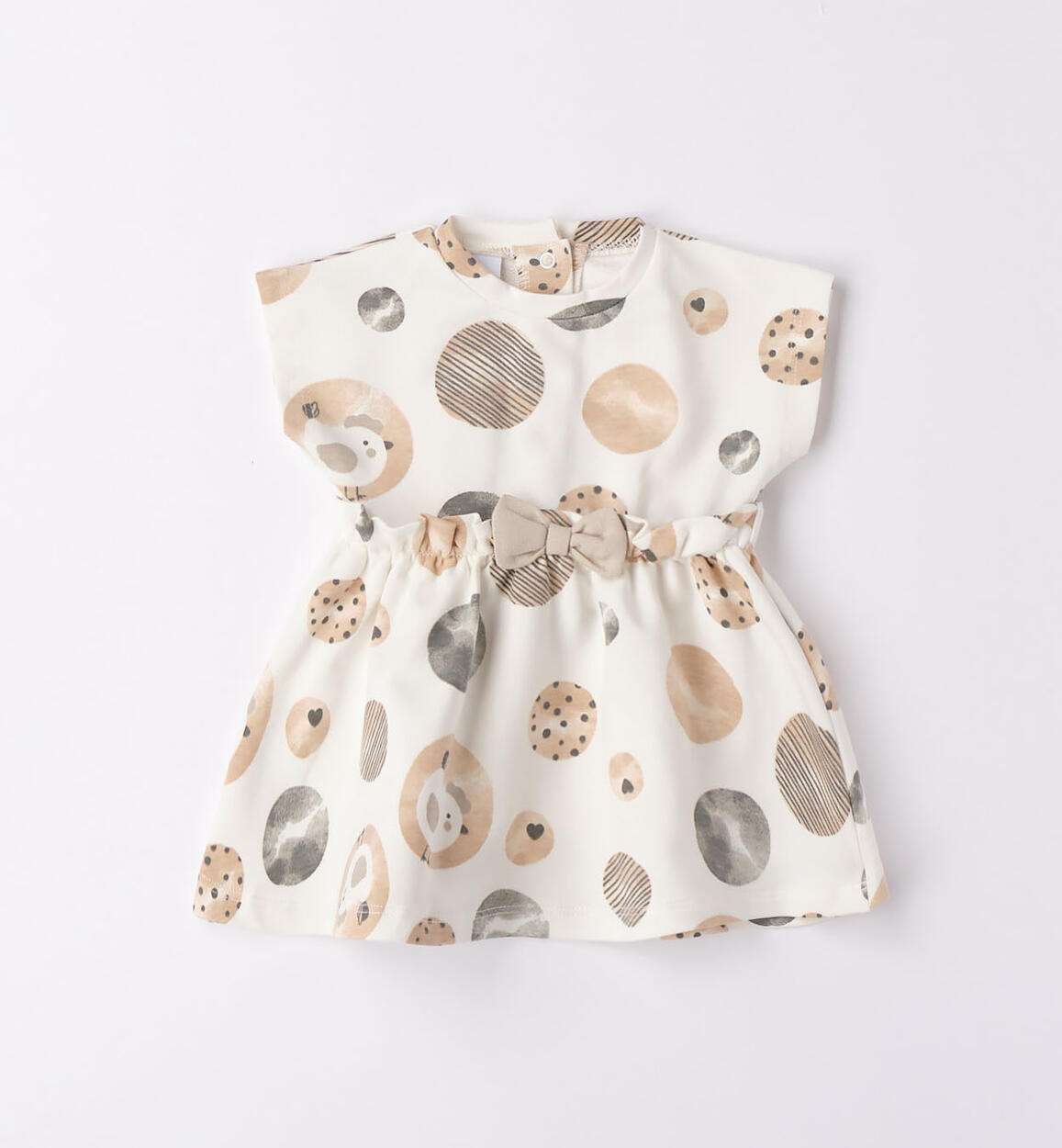 iDO fleece dress for baby girl from 1 to 24 months CREAM iDO