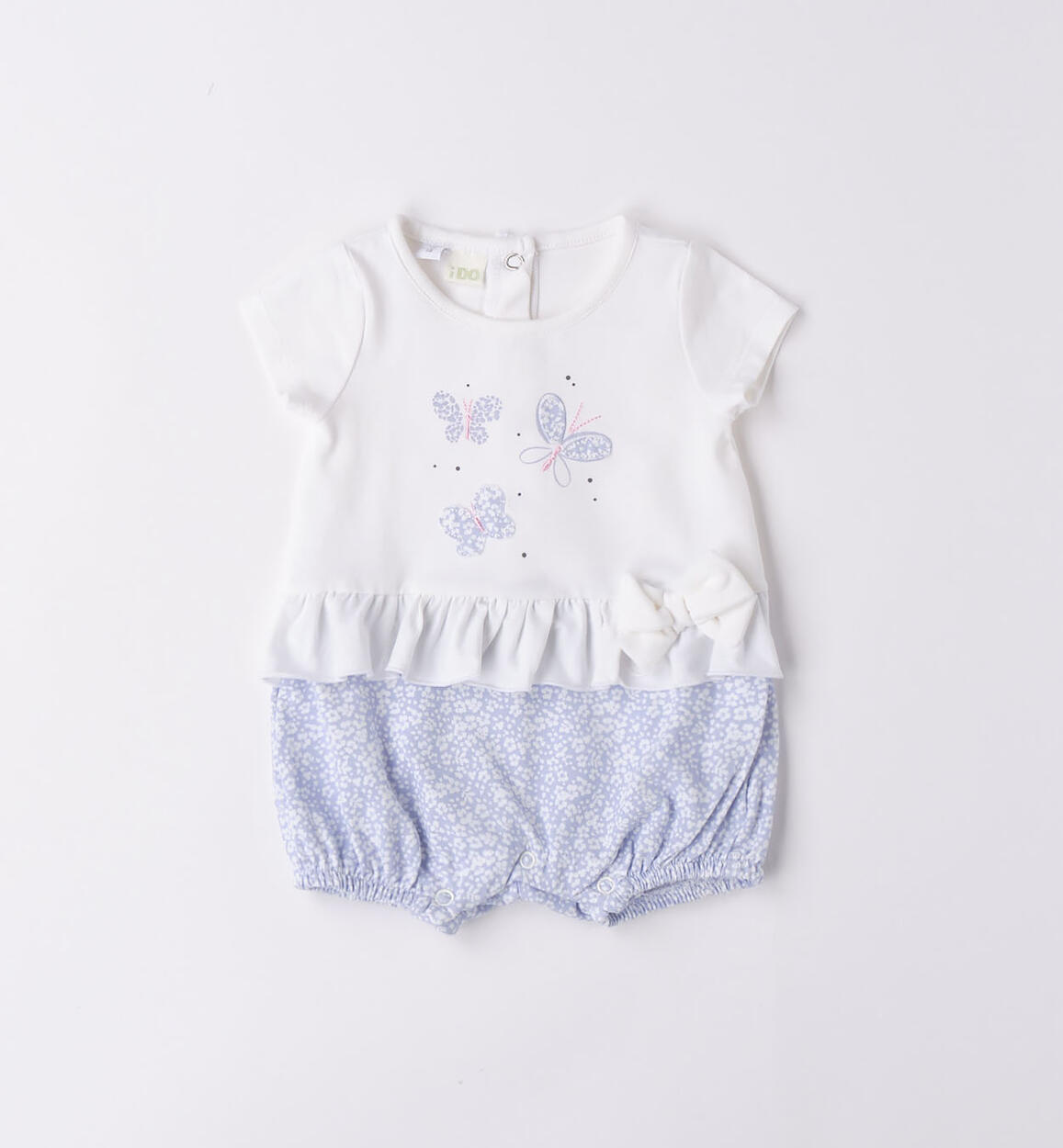 iDO butterfly romper for baby girl from 0 to 18 months WHITE iDO