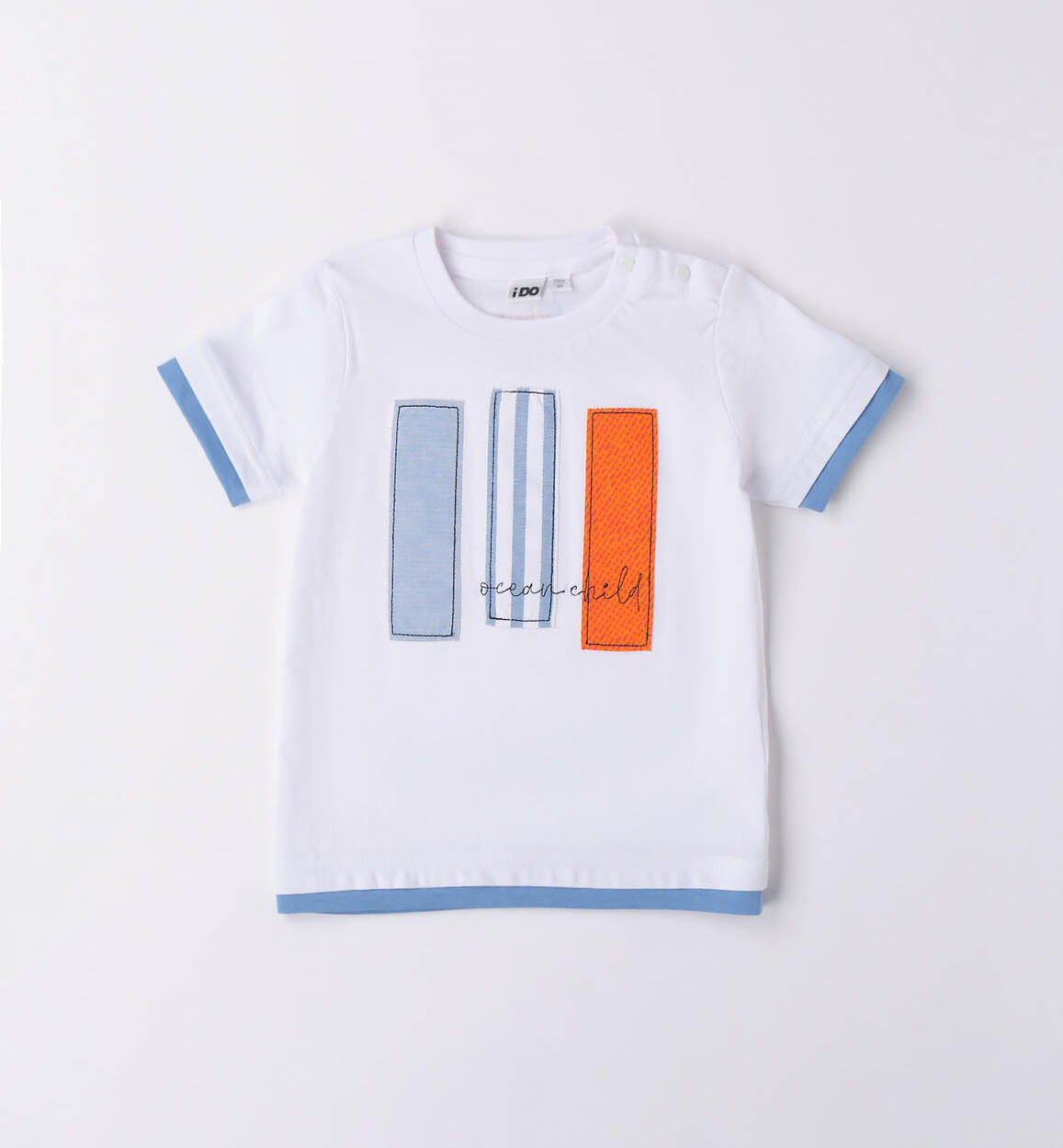 T-shirt bambino con applicazioni BIANCO iDO
