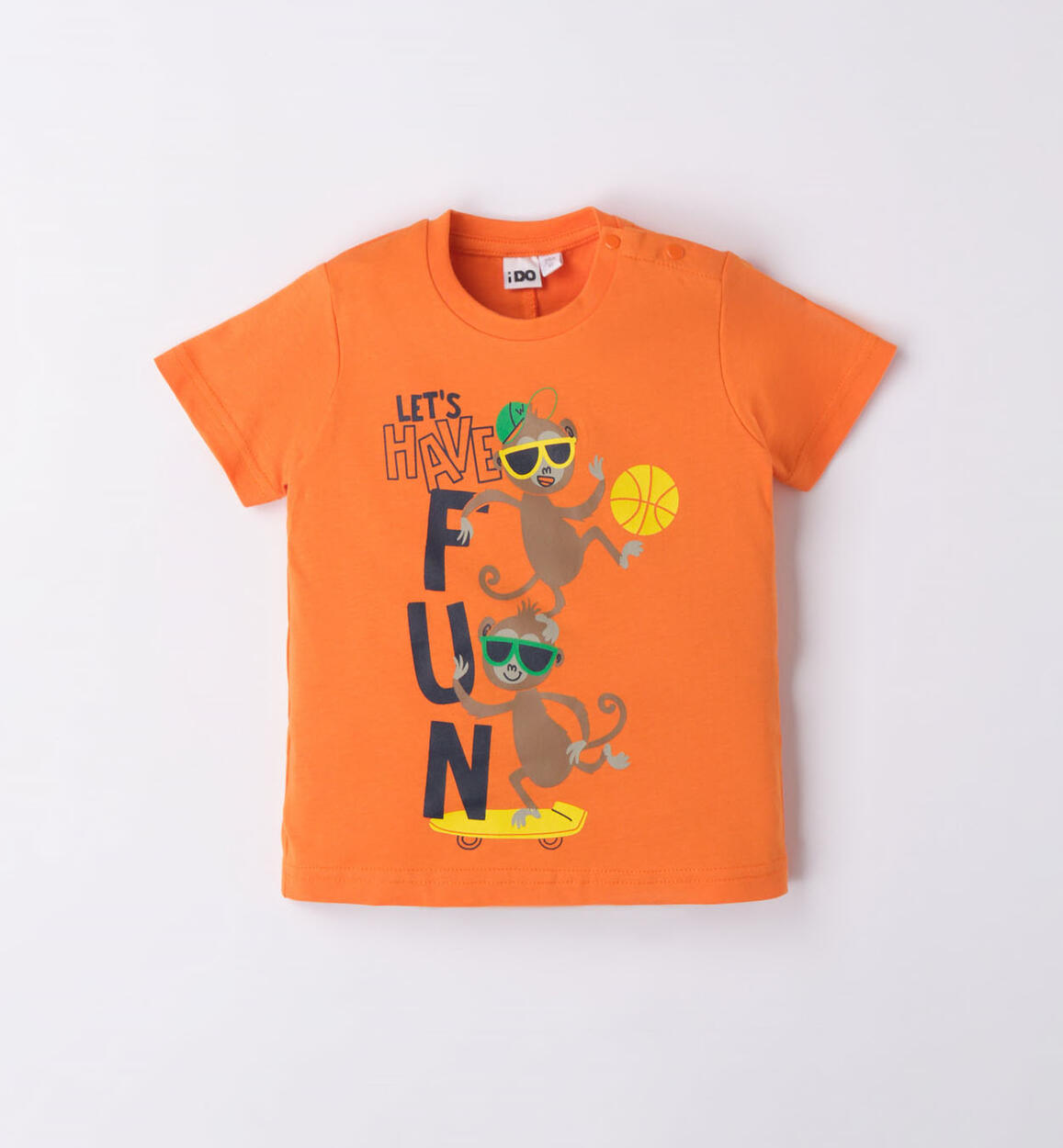 T-shirt bambino varie grafiche ARANCIONE iDO