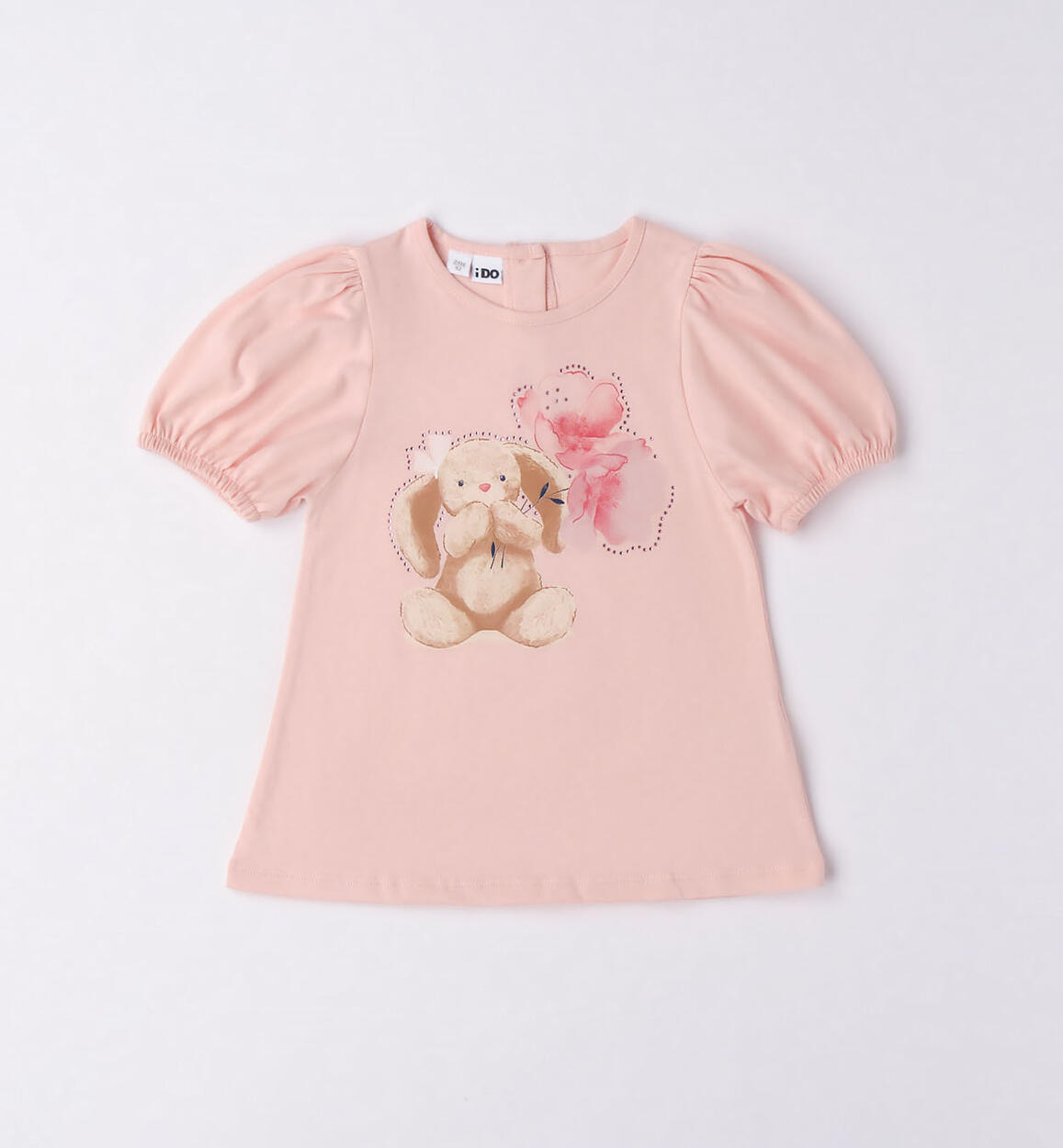Maxi t-shirt bambina coniglietto ROSA iDO