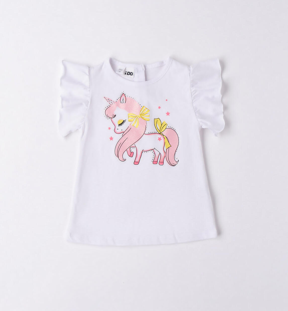 T-shirt bambina unicorno BIANCO iDO