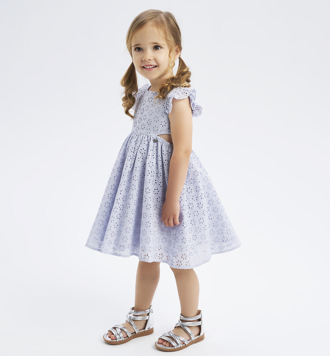 Abito bambina 100% cotone BLU Sarabanda