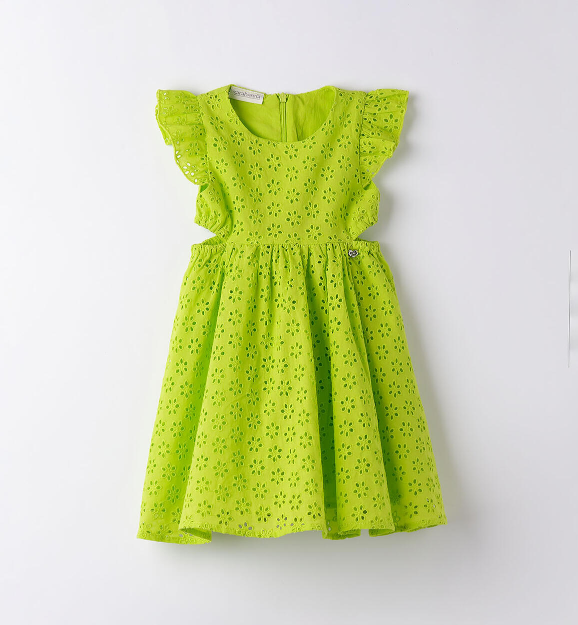 Abito bambina 100% cotone VERDE Sarabanda