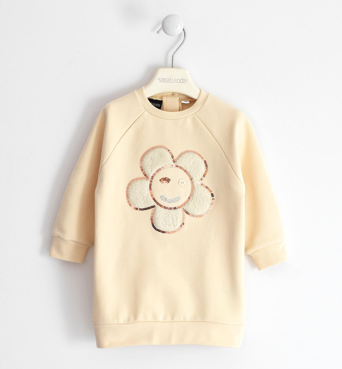 Abito bambina con fiore BEIGE Sarabanda