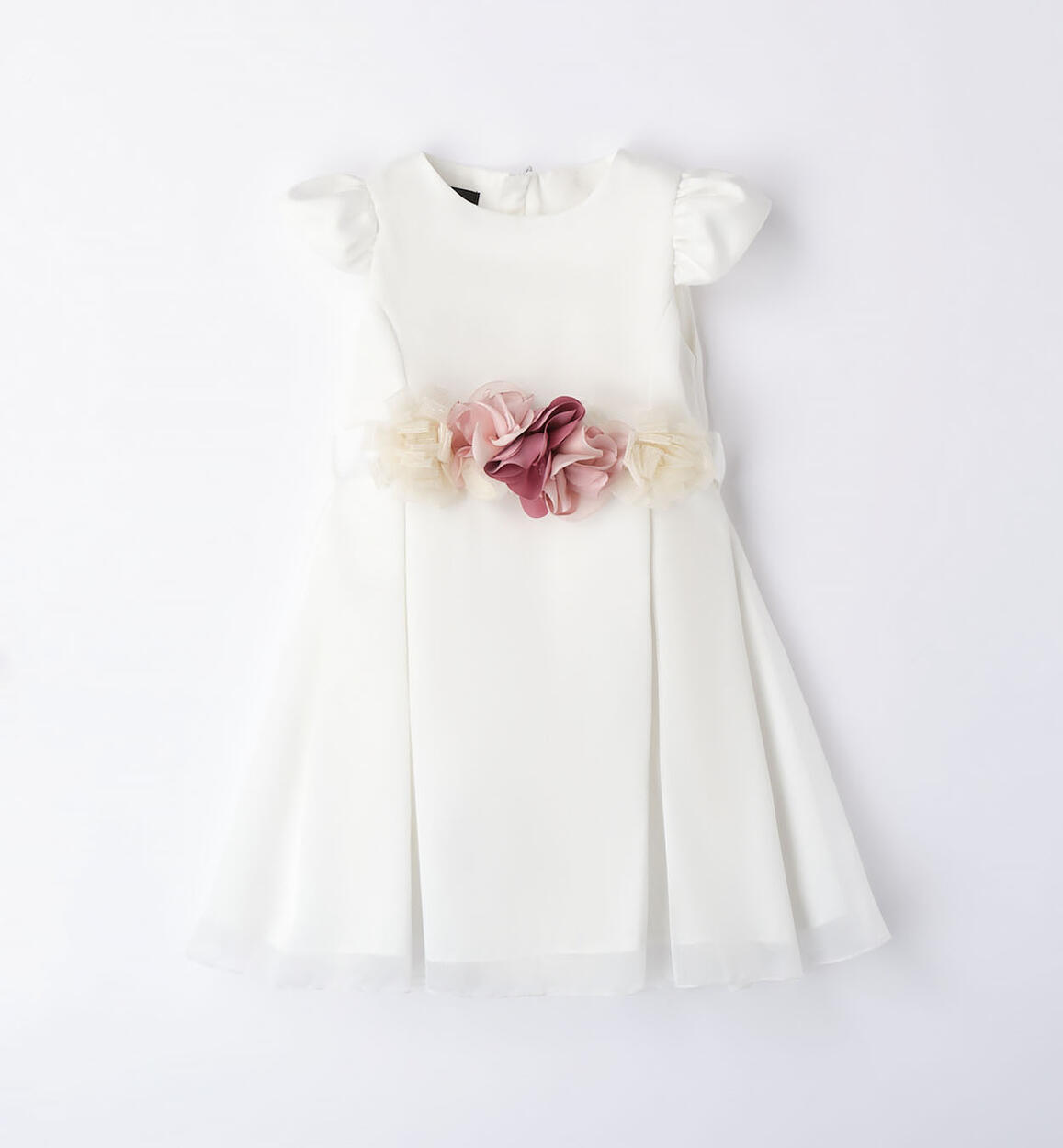 Sarabanda occasion wear dress with belt for girls from 9 months to 8 years CREAM Sarabanda