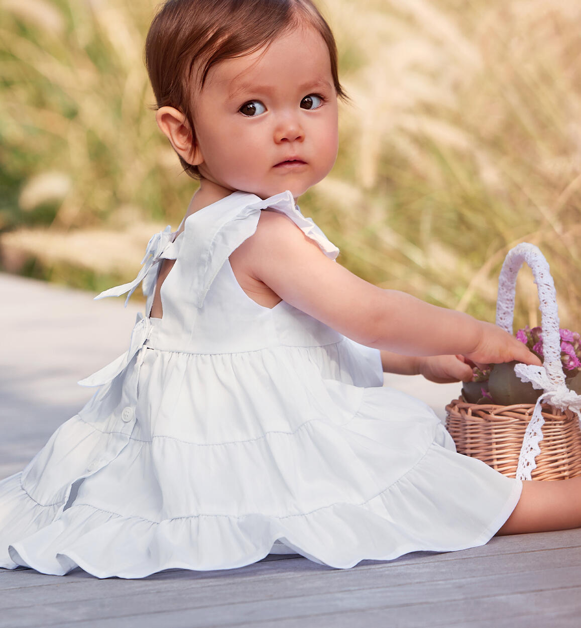 Abito estivo bianco per bimba BIANCO Minibanda