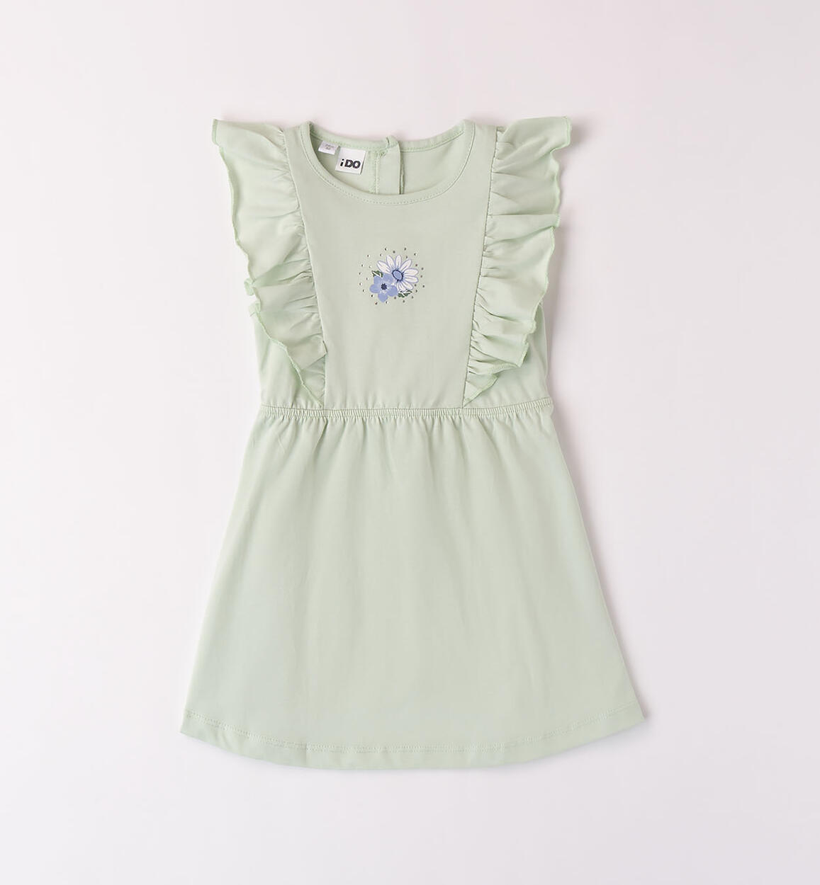 Girls' floral summer dress GREEN iDO