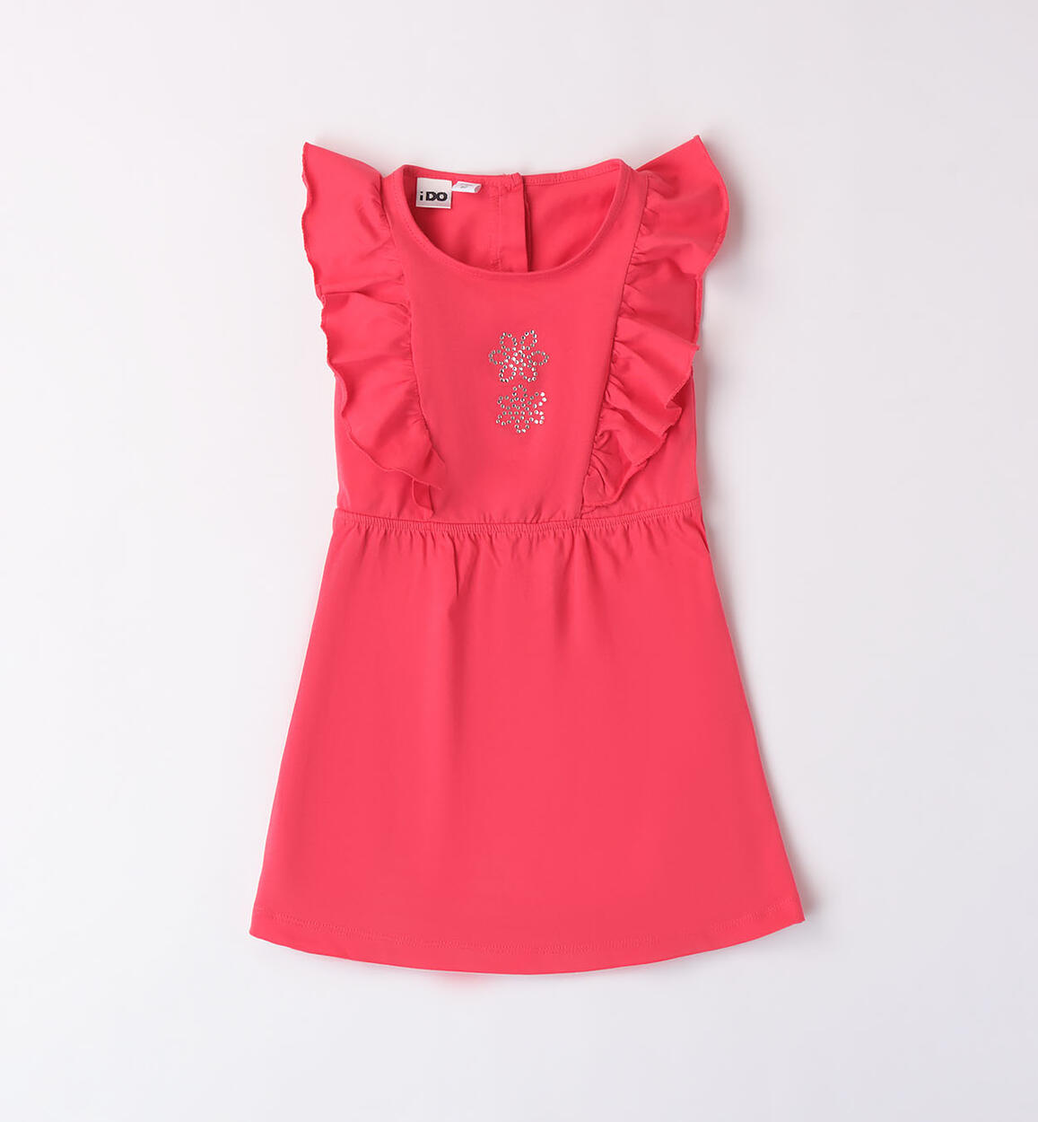 Girls' coral summer dress RED iDO