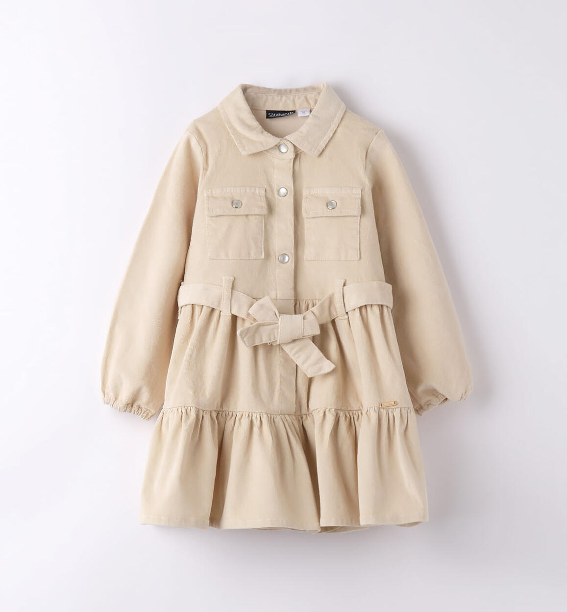 Abito in velluto per bambina BEIGE Sarabanda