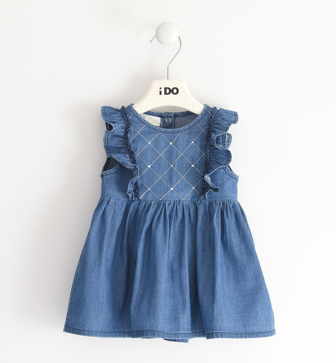 Abito neonata in denim 100% cotone BLU iDO