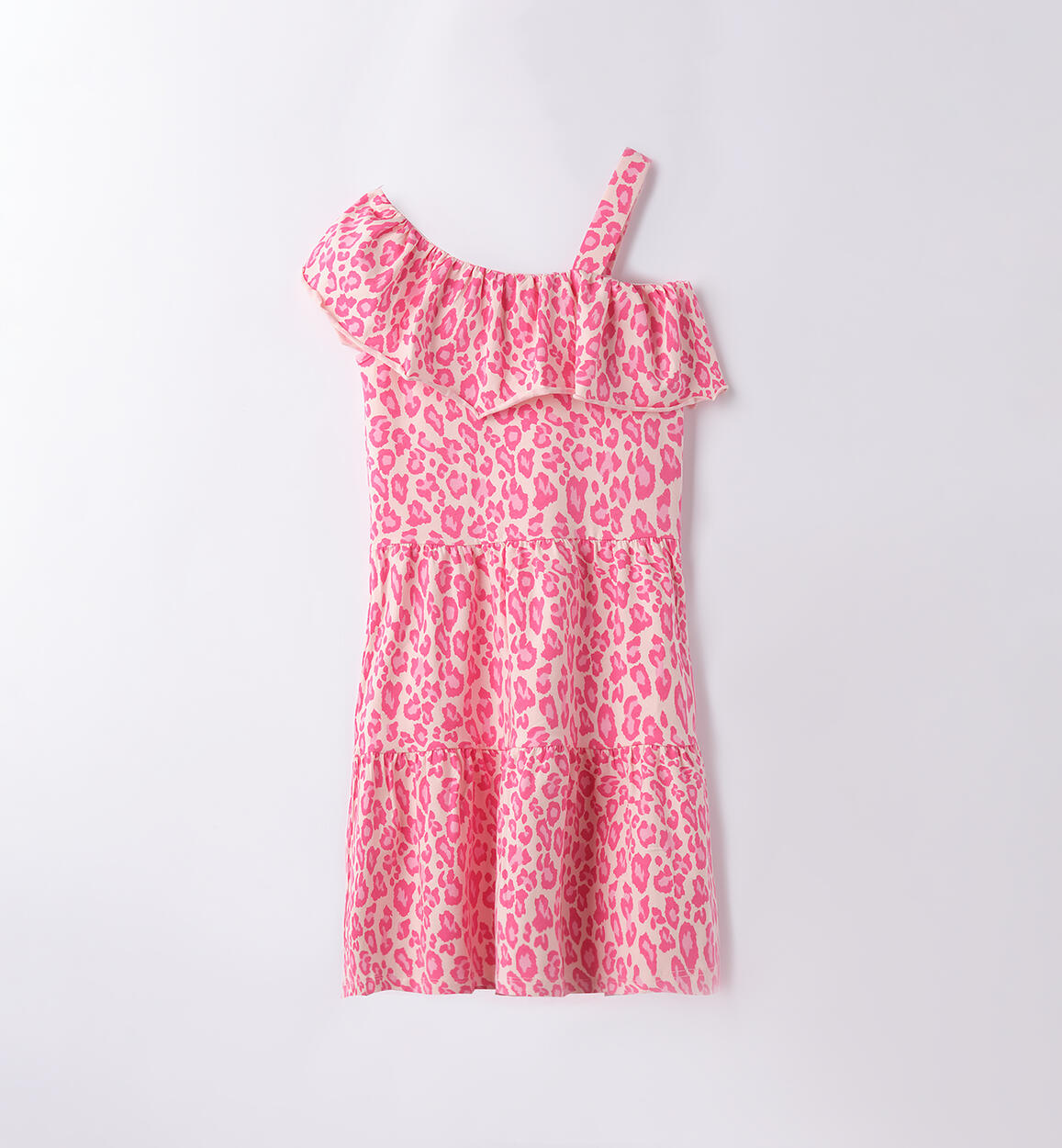 Cool girl's dress with little flowers PINK iDO