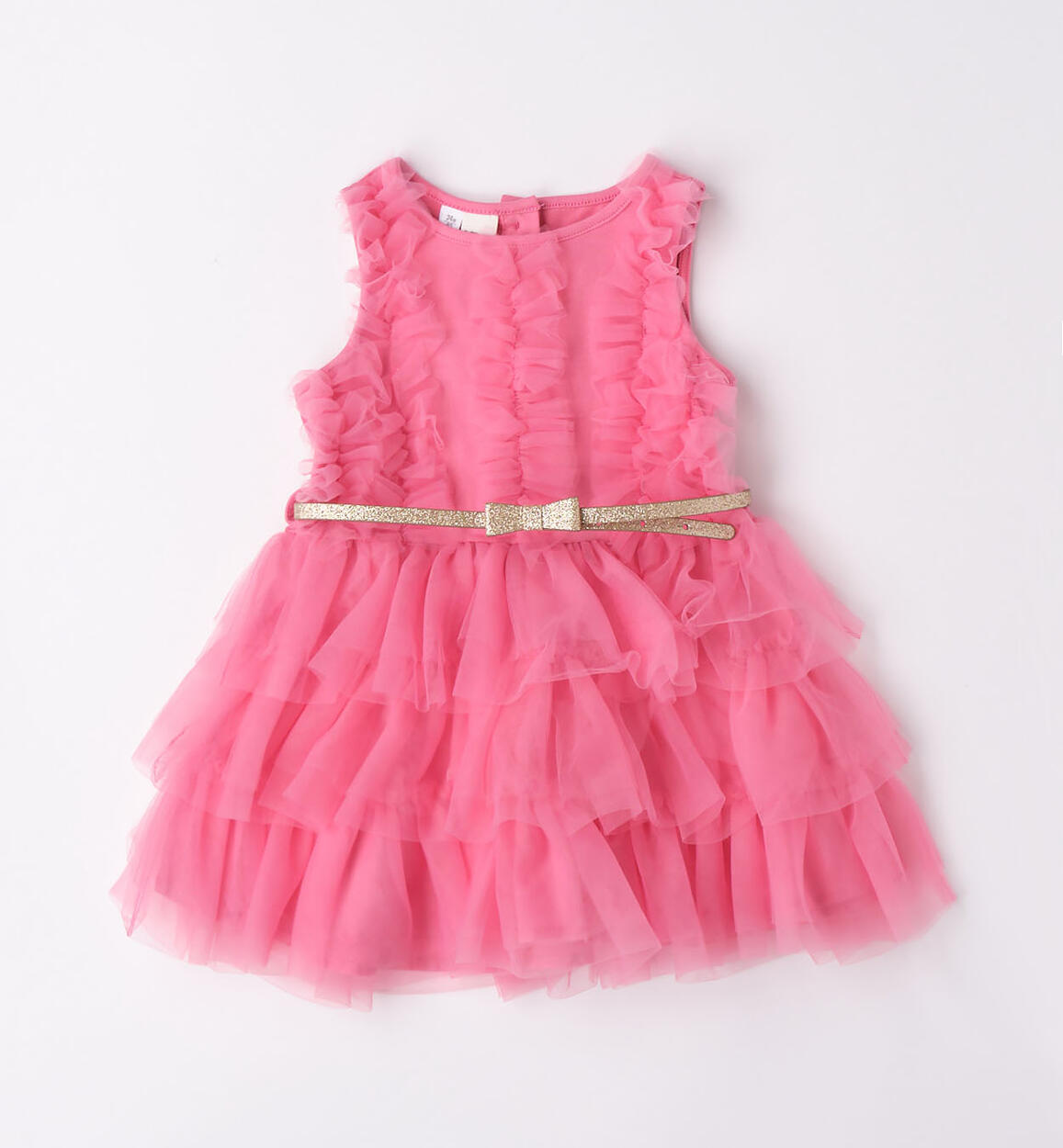 iDO sleeveless tulle dress for girls from 9 months to 8 years PINK iDO