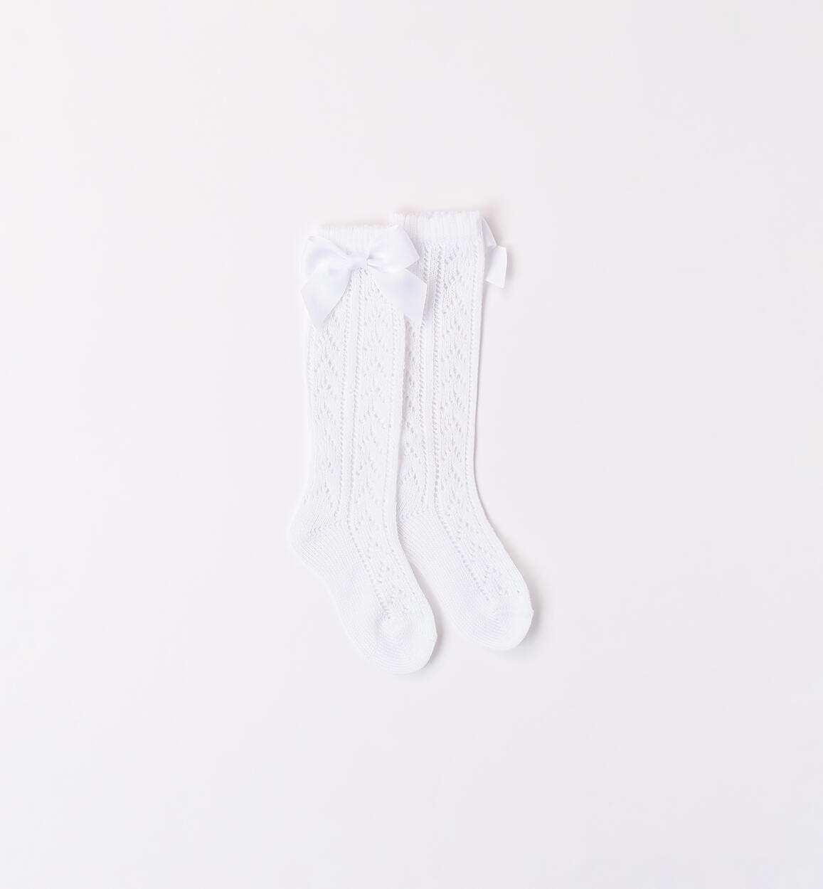 Baby girl socks with bow WHITE iDO