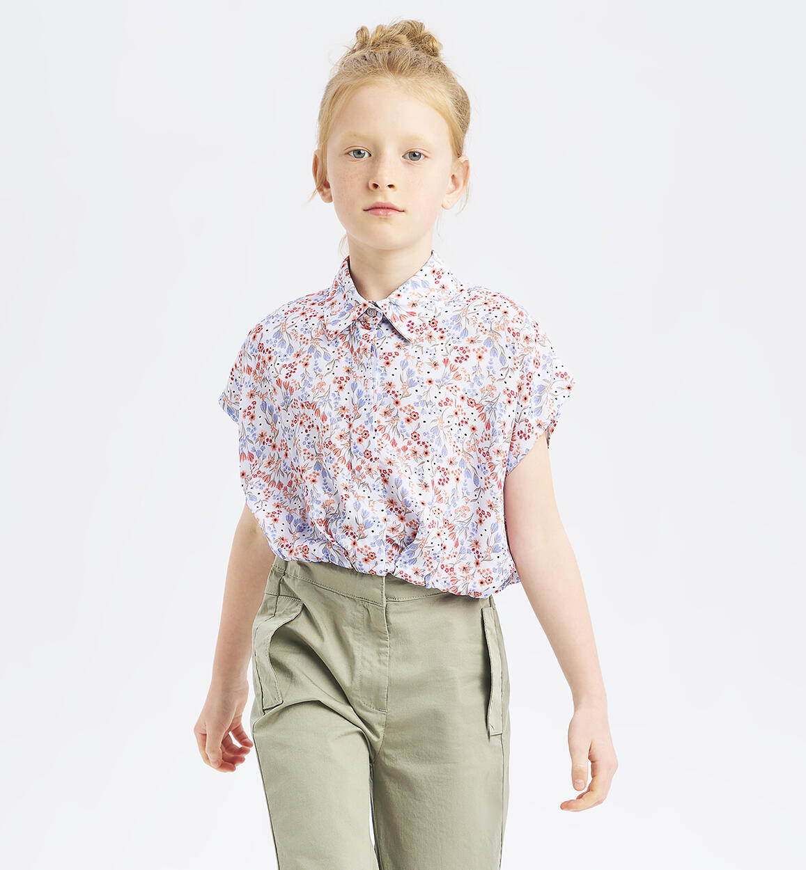 100% viscose shirt for girls LIGHT BLUE iDO