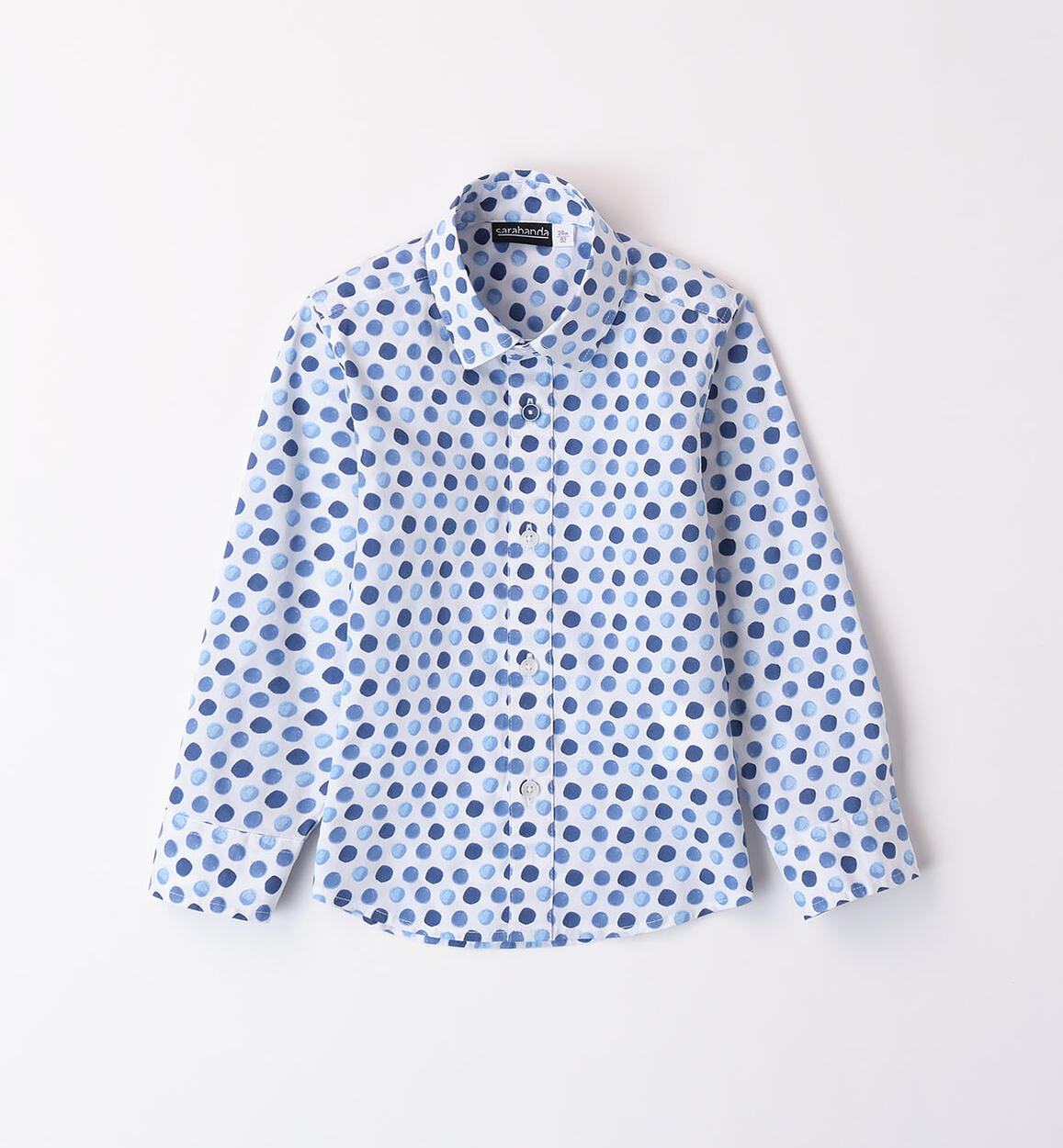 Camicia a pois bambino AZZURRO Sarabanda