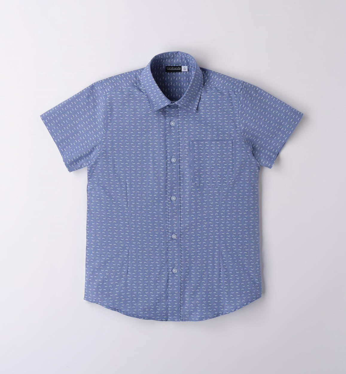 Camicia avvitata ragazzo manica corta AZZURRO Sarabanda