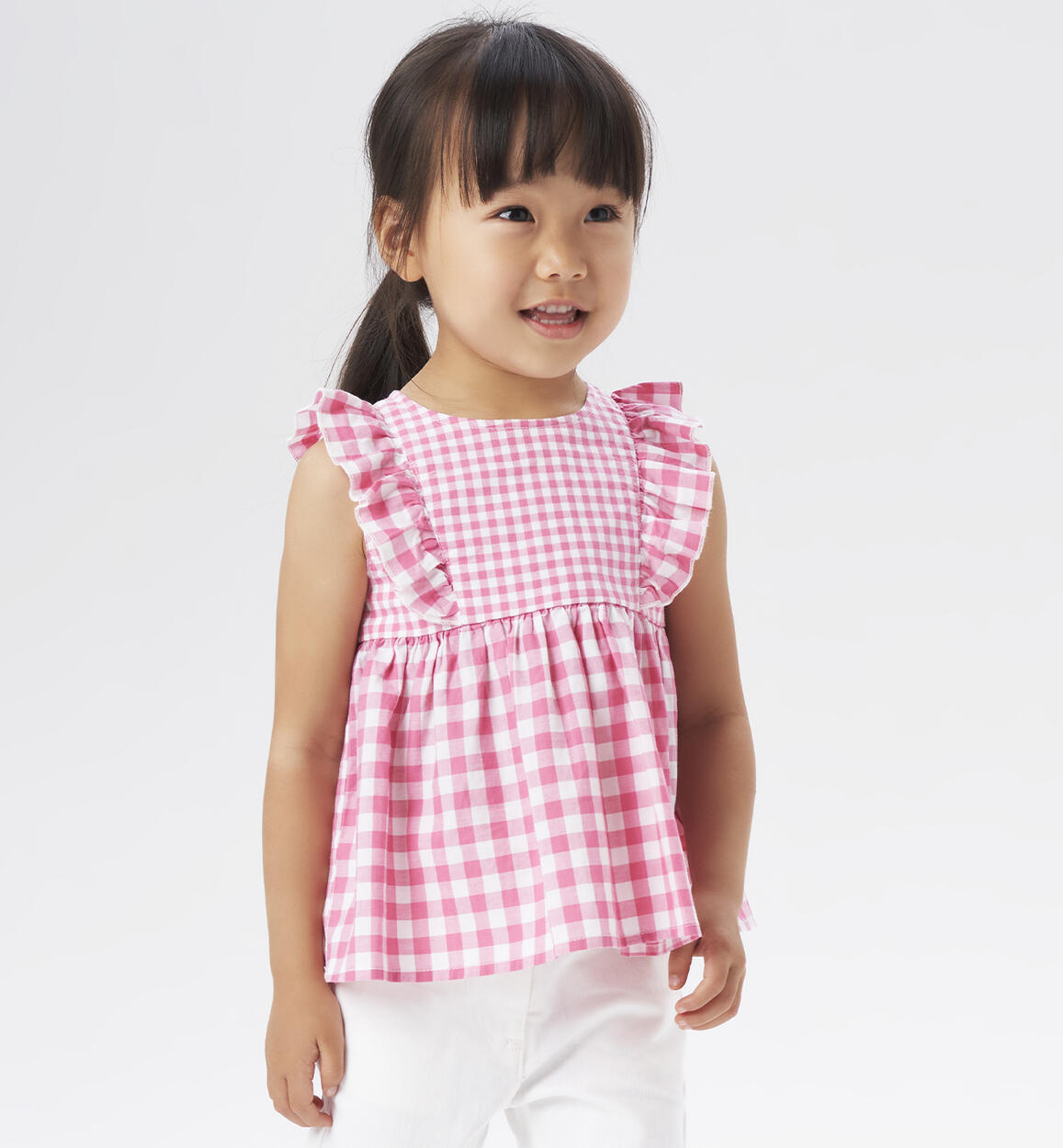 Camicia bambina check ROSA iDO