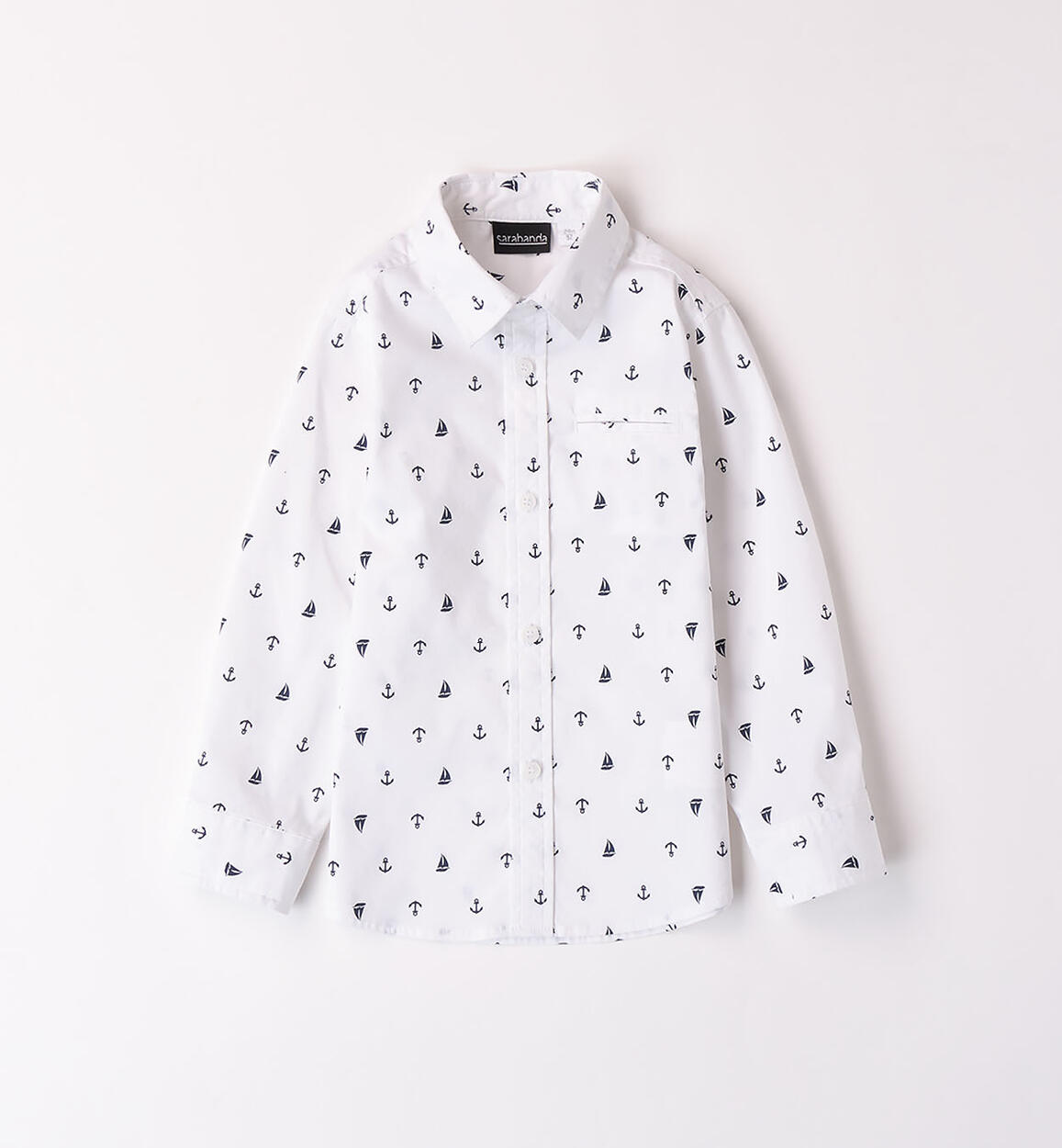 Boys' shirt with all-over pattern WHITE Sarabanda