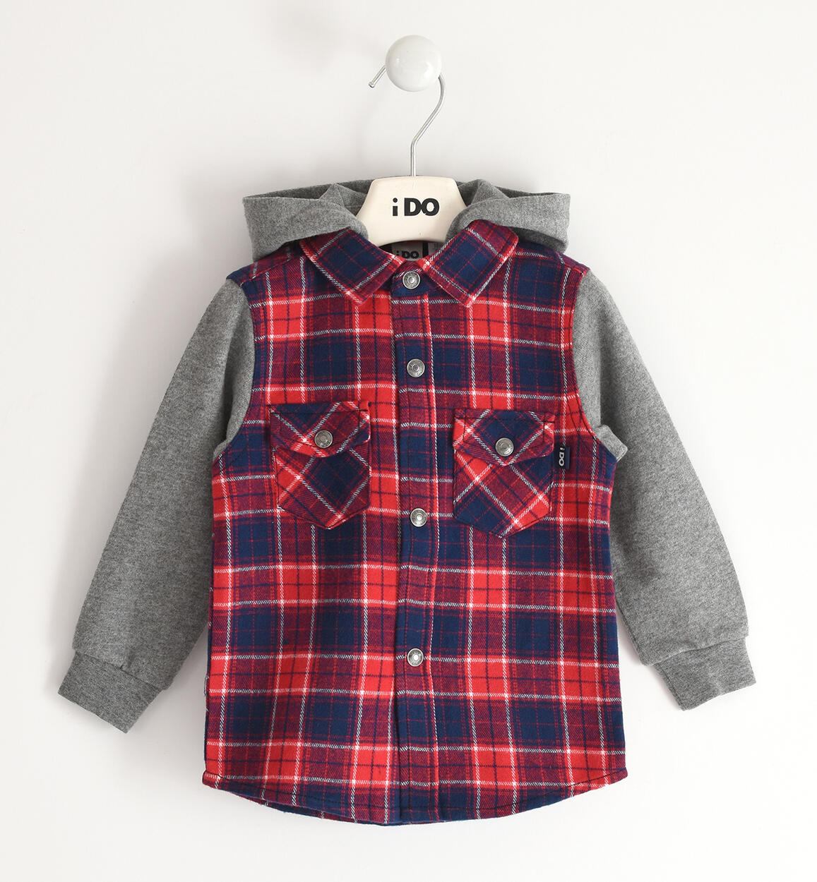 Camicia bambino in twill ROSSO iDO