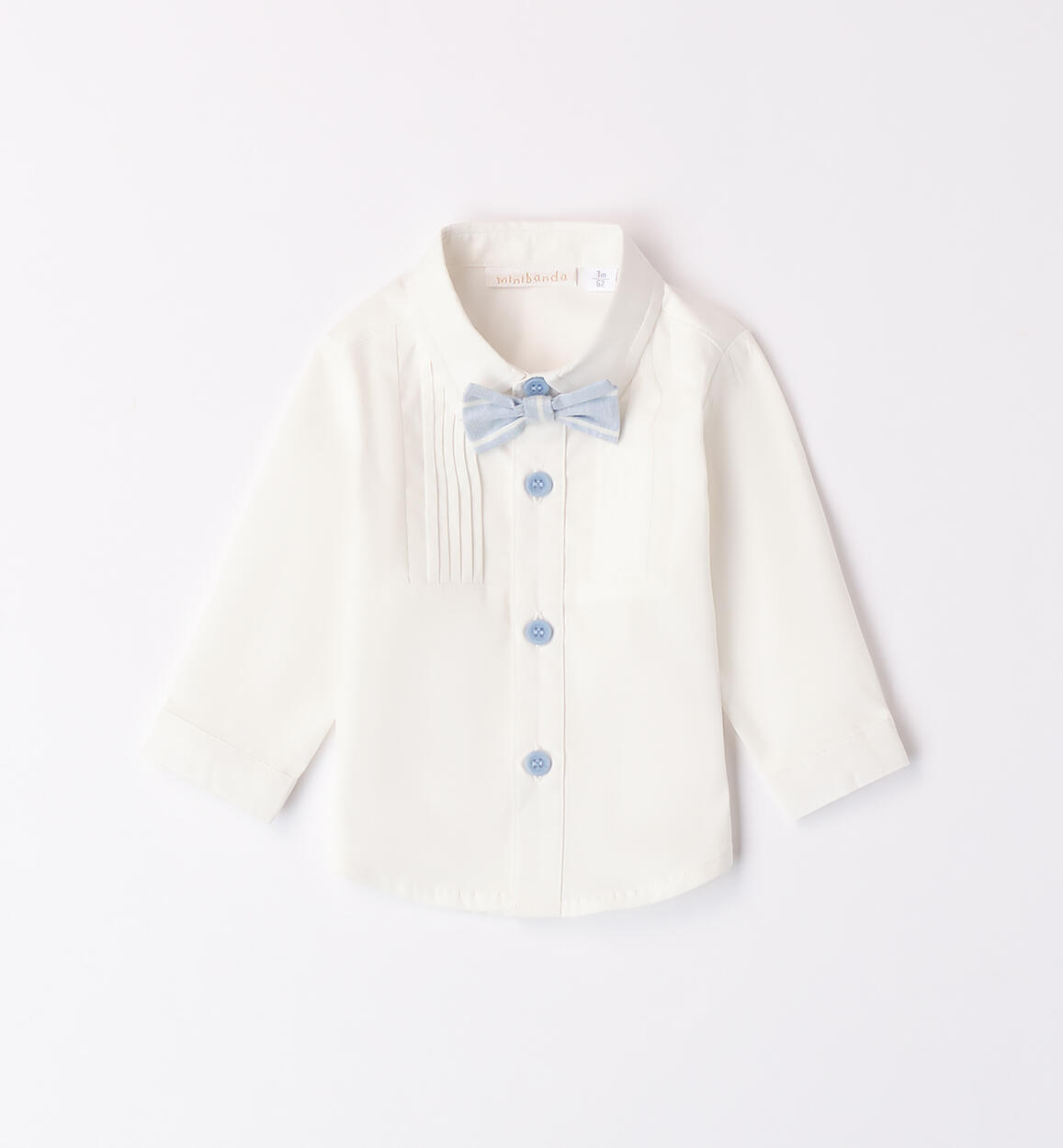 Boys' shirt with bow tie CREAM Minibanda