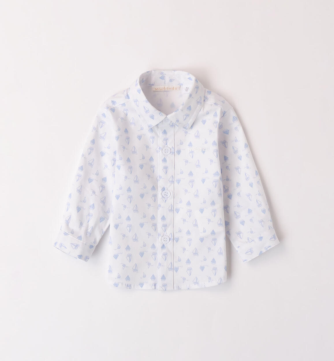 Camicia bimbo maculata AZZURRO Minibanda