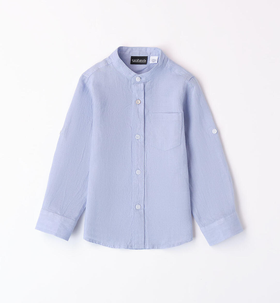 Boys' mandarin collar shirt LIGHT BLUE Sarabanda