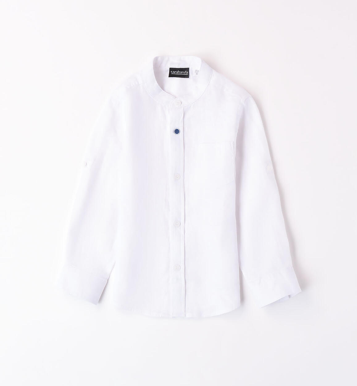 Boys' mandarin collar shirt WHITE Sarabanda