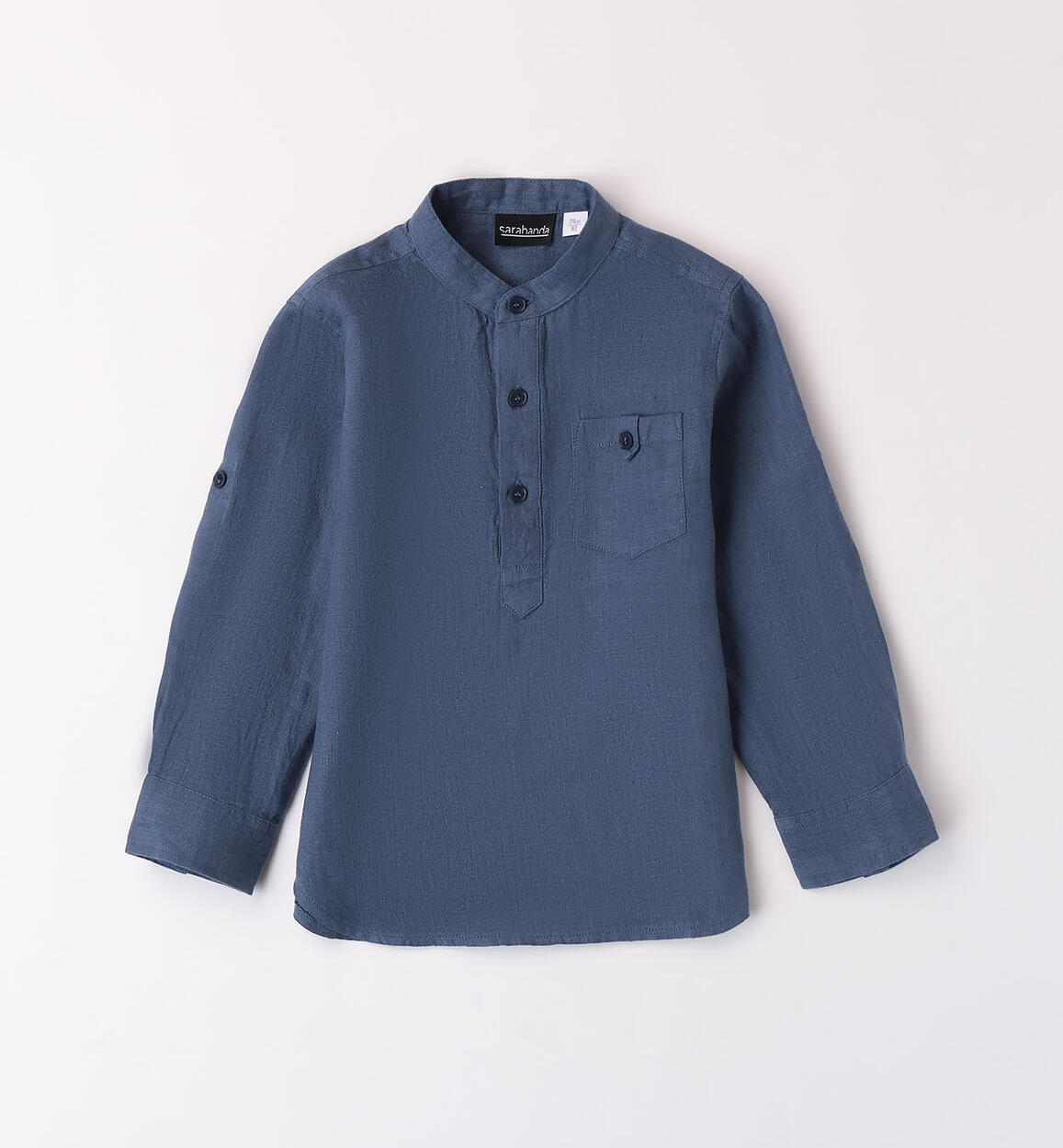 Boys' mandarin collar shirt BLUE Sarabanda