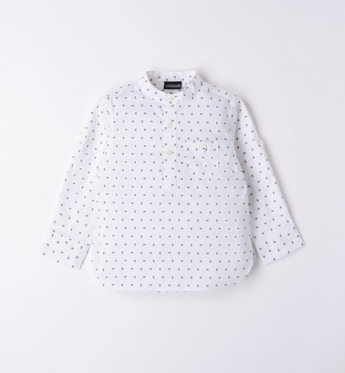 Camicia coreana bambino BIANCO Sarabanda