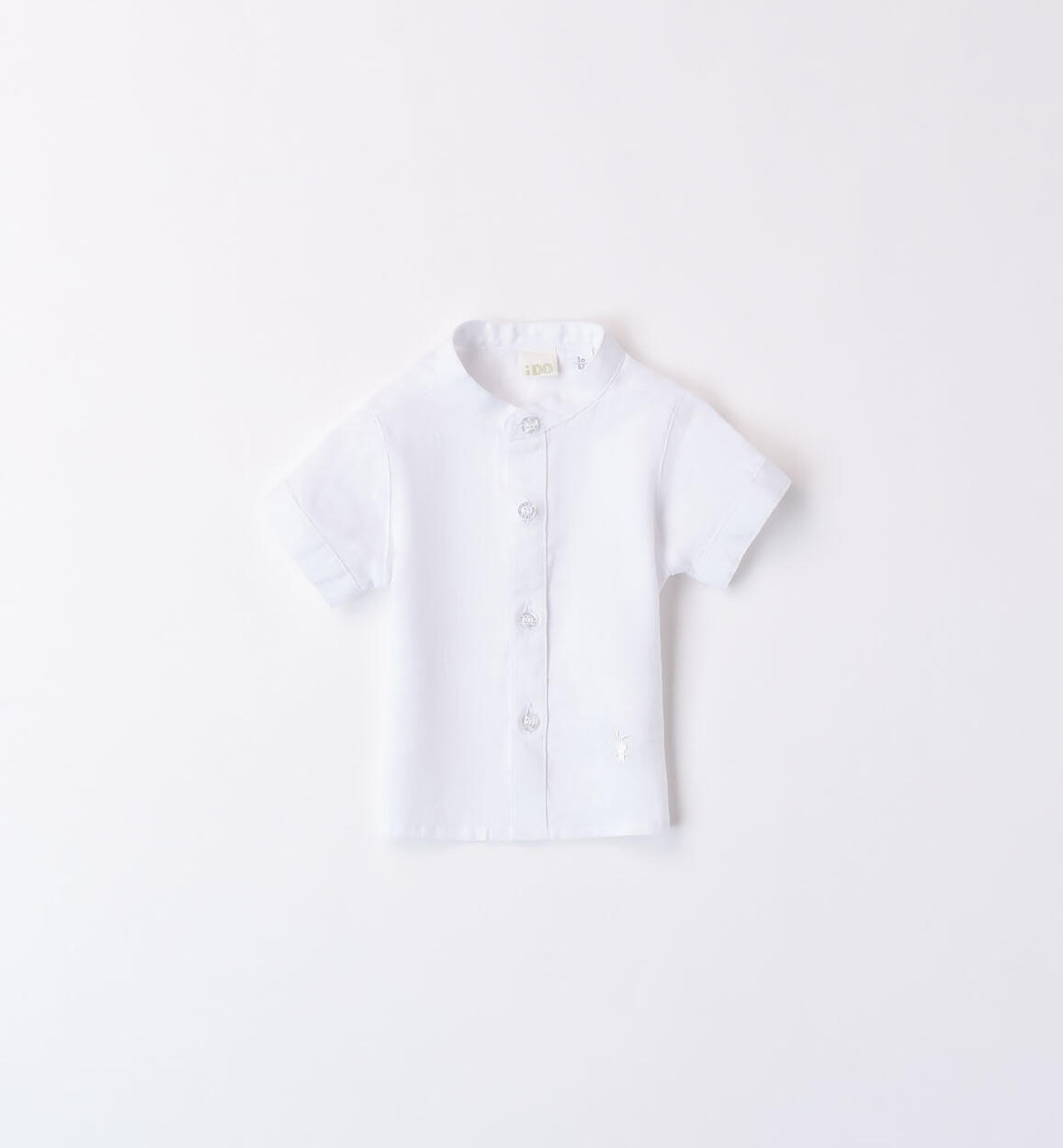 Camicia lino neonato BIANCO iDO