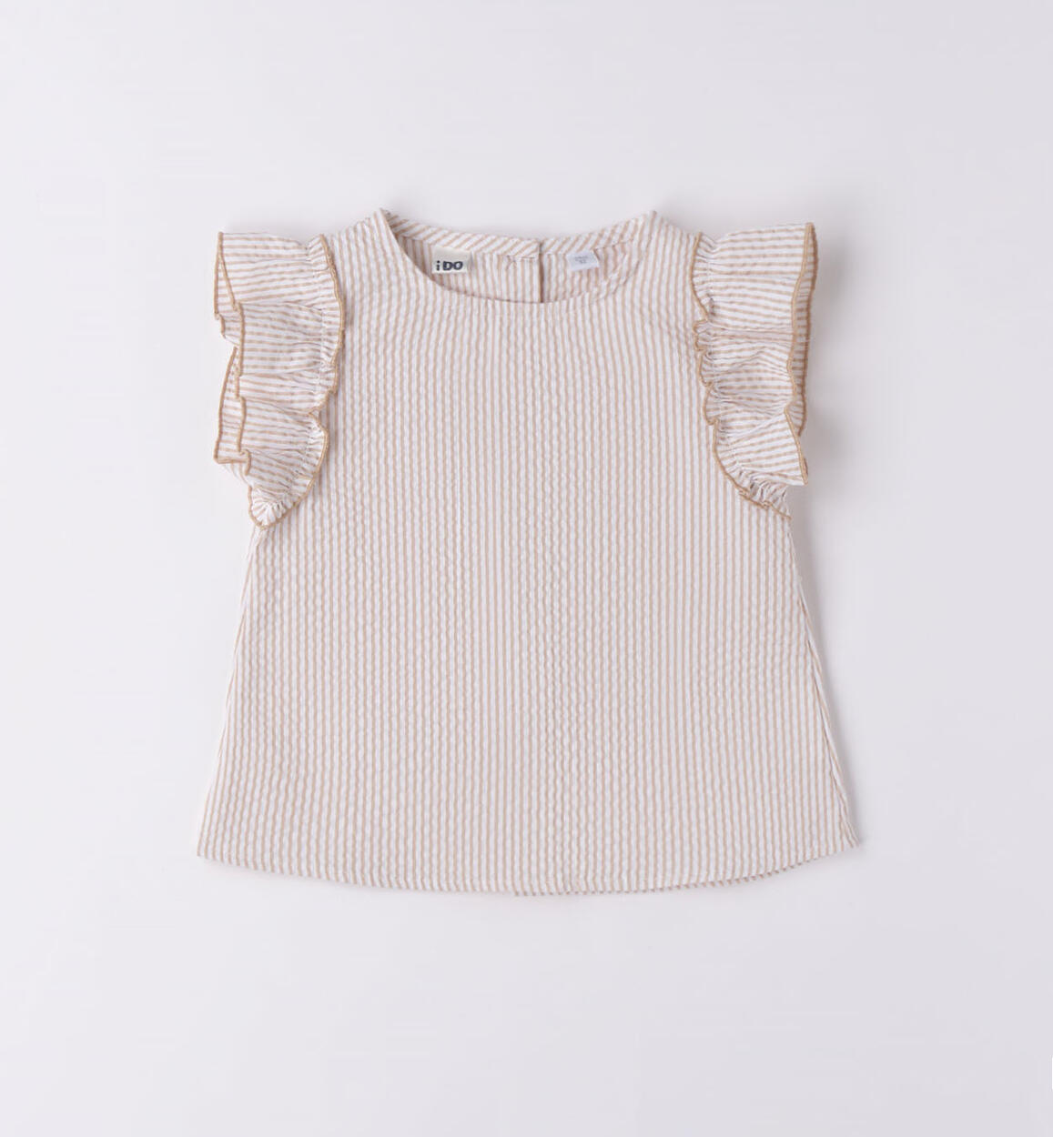 Camicia manica corta bambina BEIGE iDO