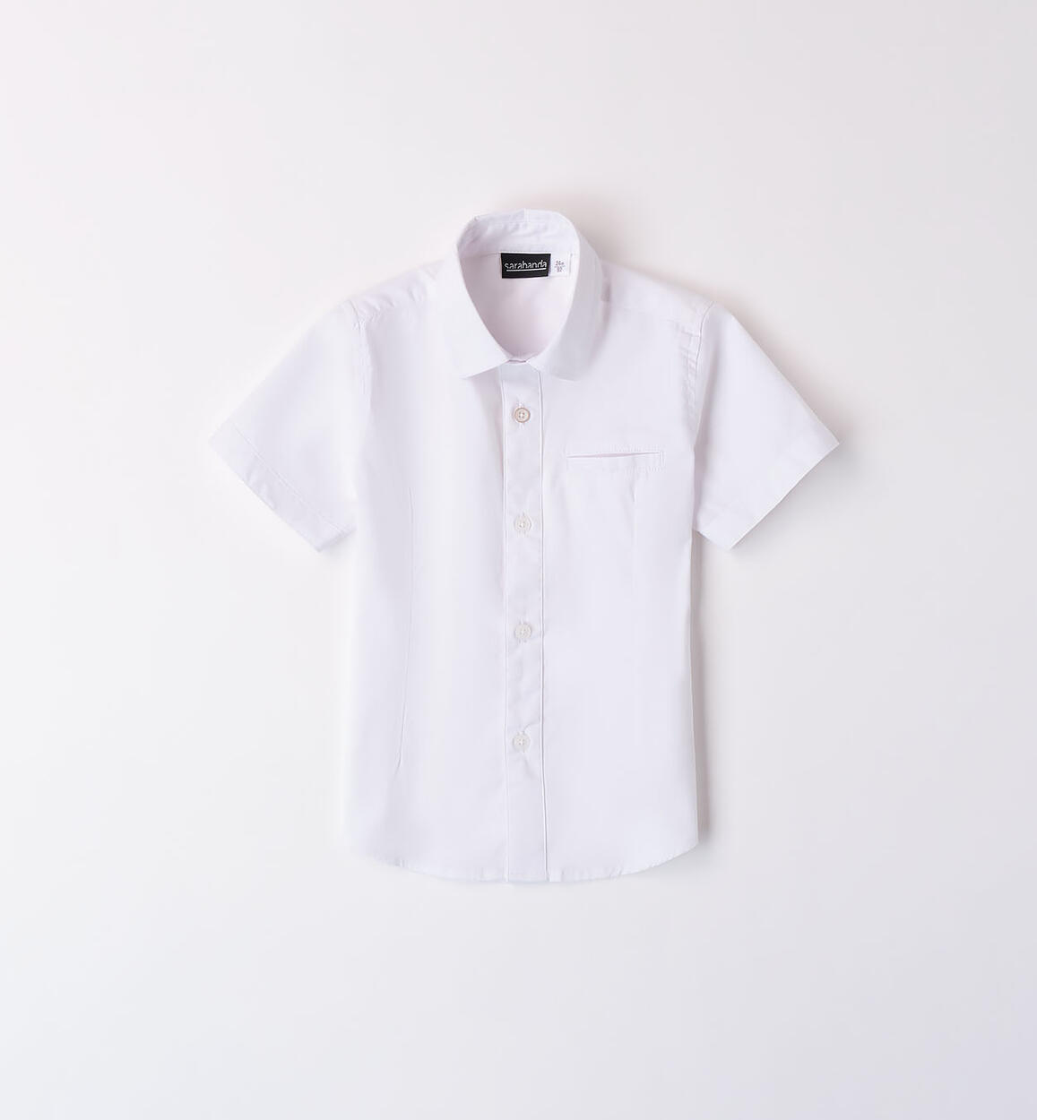 Camicia maniche corte bambino BIANCO Sarabanda