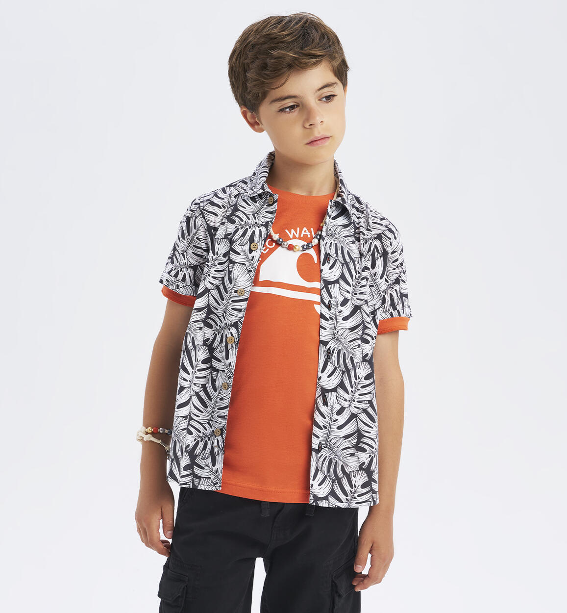 Boys' shirt with necklace BLACK Sarabanda