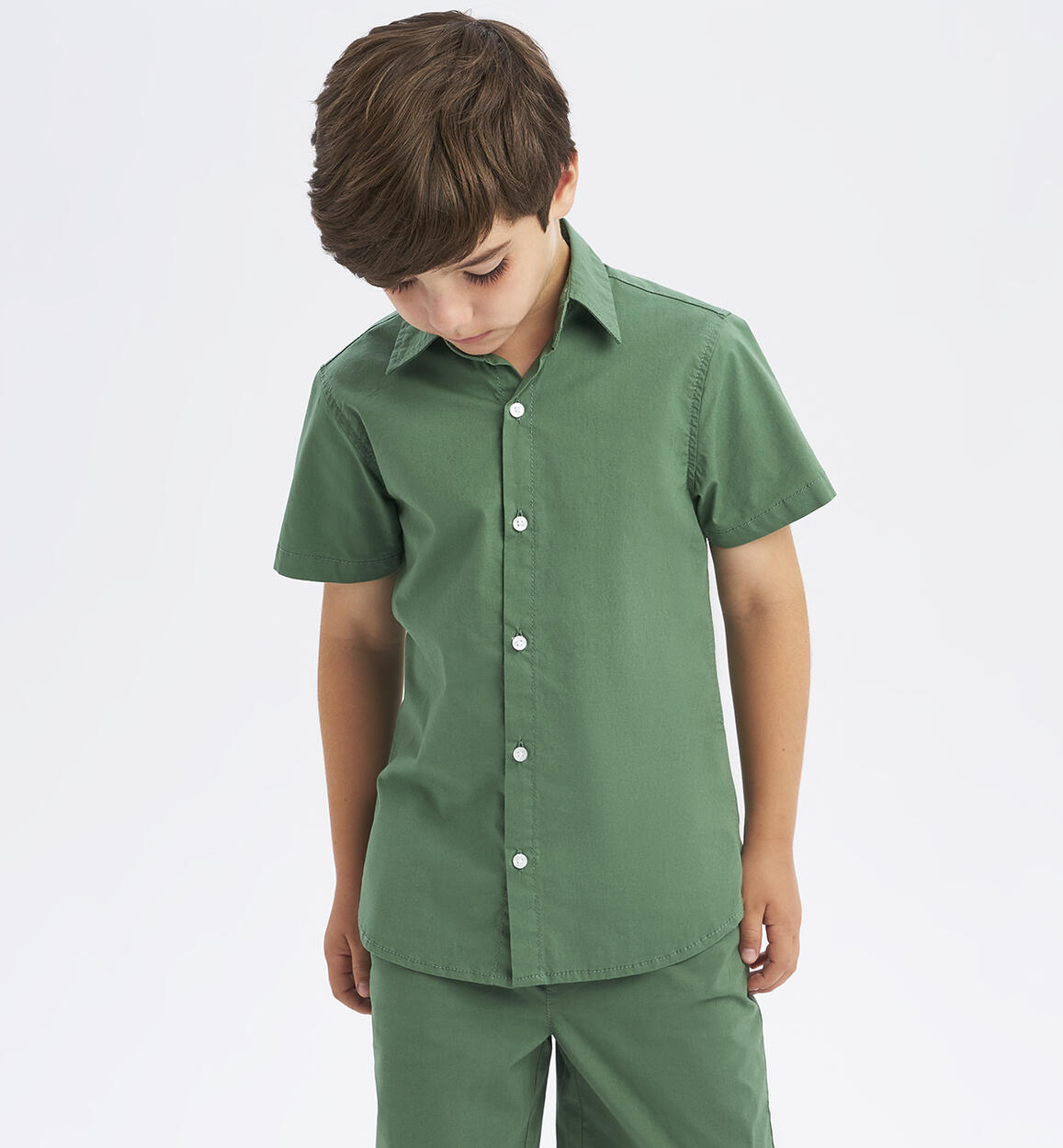 Boys' green shirt GREEN iDO