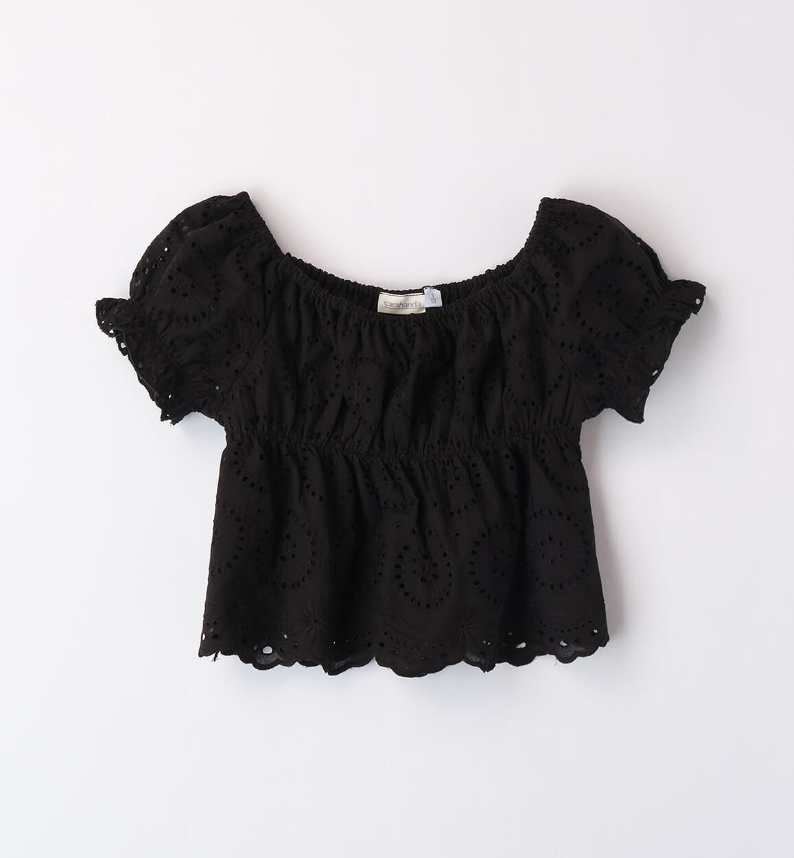 Camicia ragazza 100% cotone NERO Sarabanda