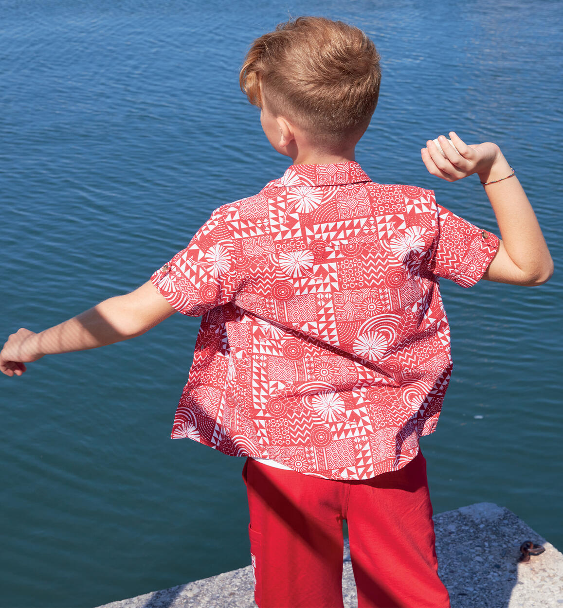 Boys' red shirt RED iDO