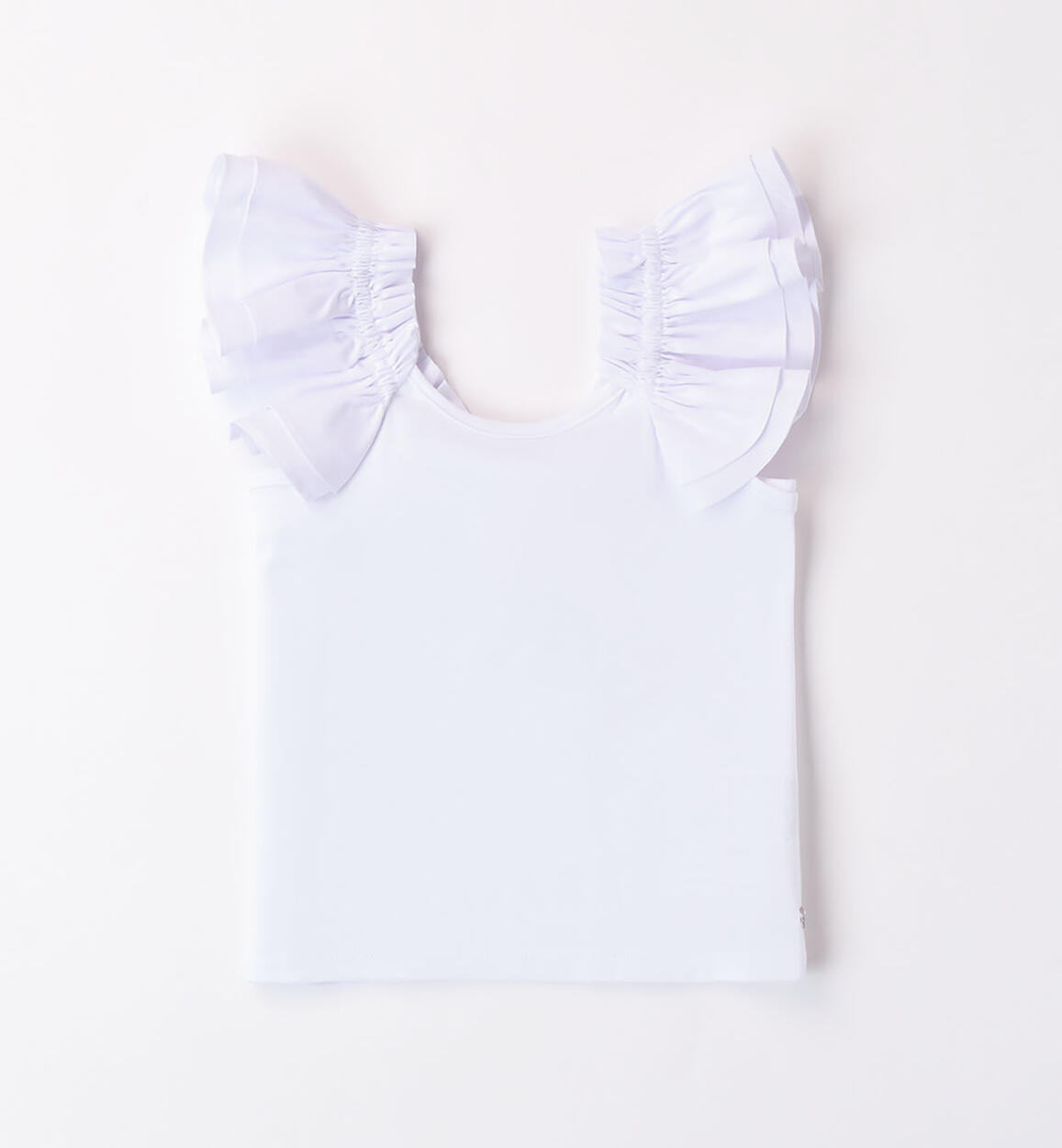 Girls' tank top with ruffles WHITE Sarabanda