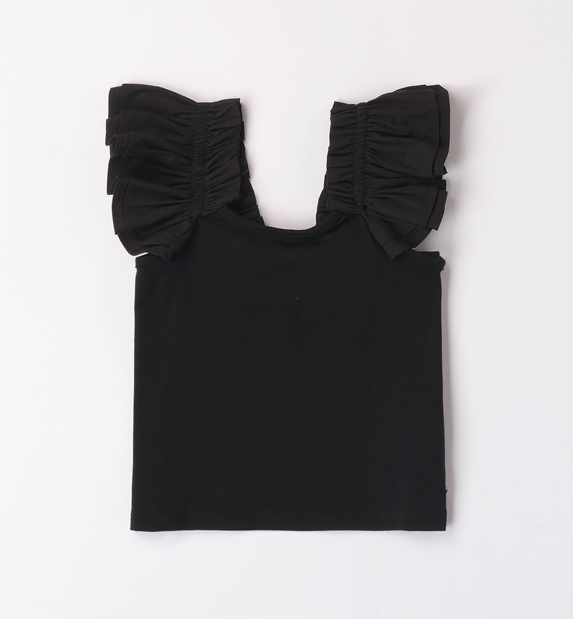 Girls' tank top with ruffles BLACK Sarabanda