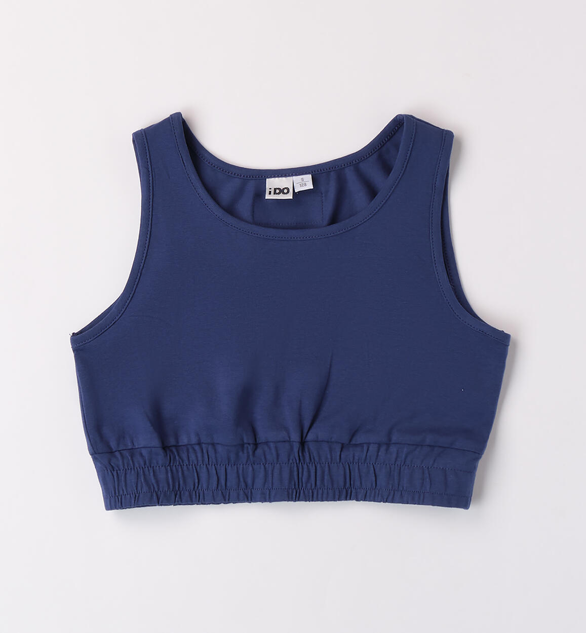 Girls' sporty vest top BLUE iDO