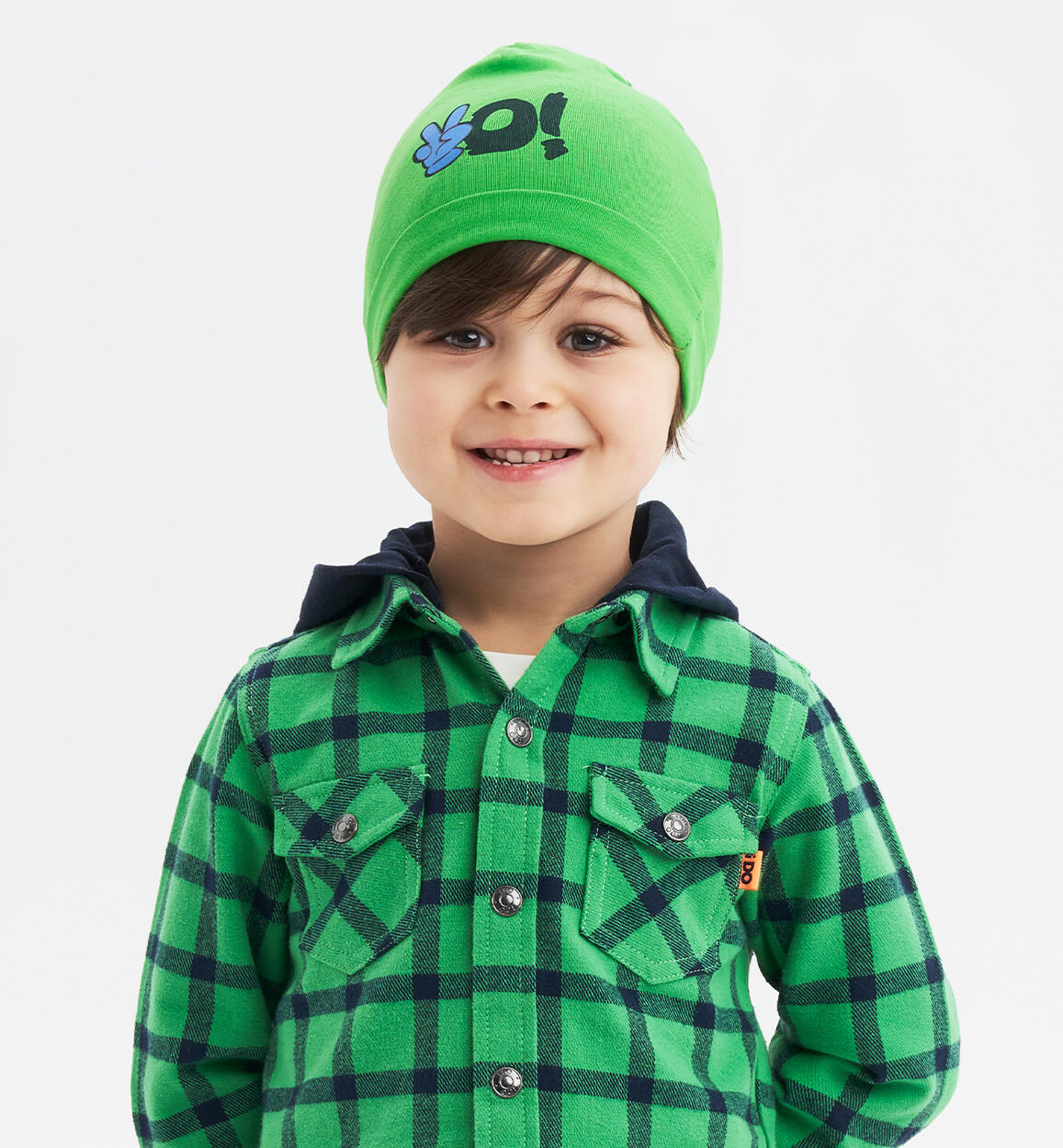 Cappellino cotone per bambino VERDE iDO