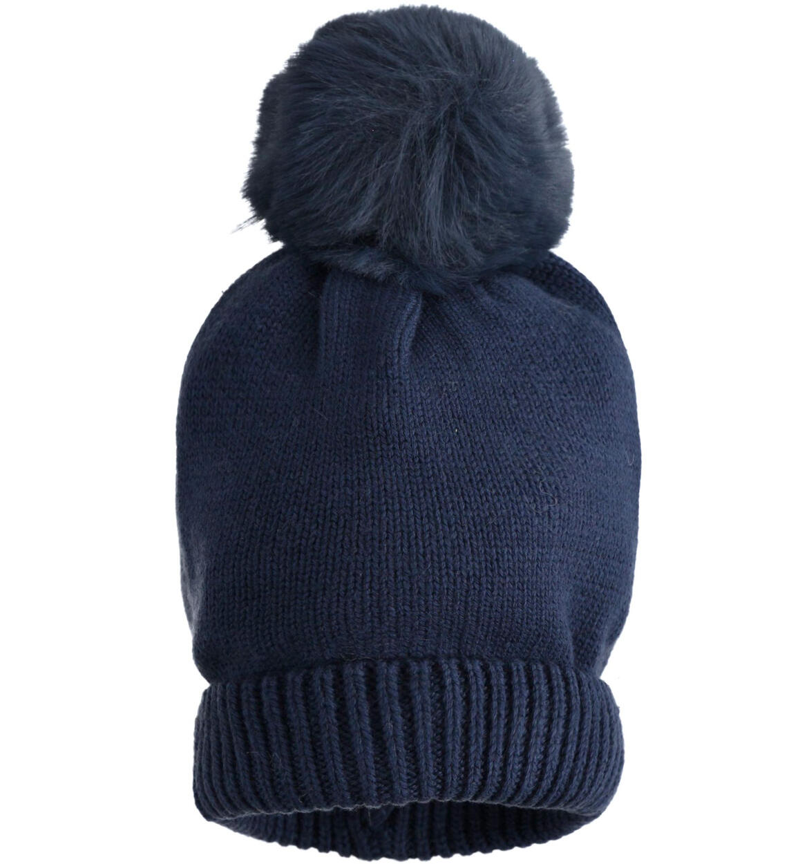 Cappello con pompon bambina BLU iDO