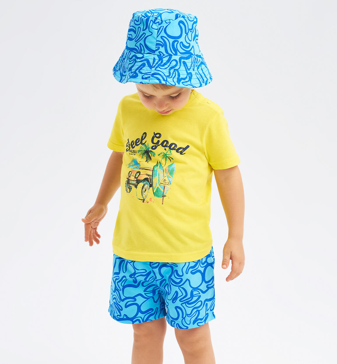 Boys' seaside hat BLUE iDO