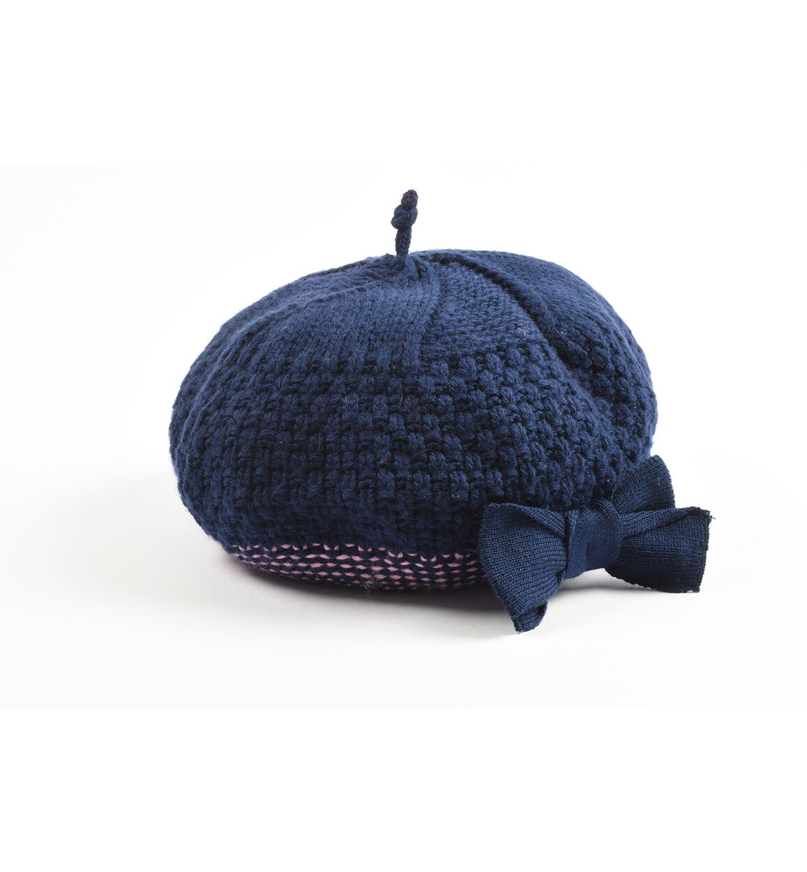 Cappello modello basco per bambina BLU iDO